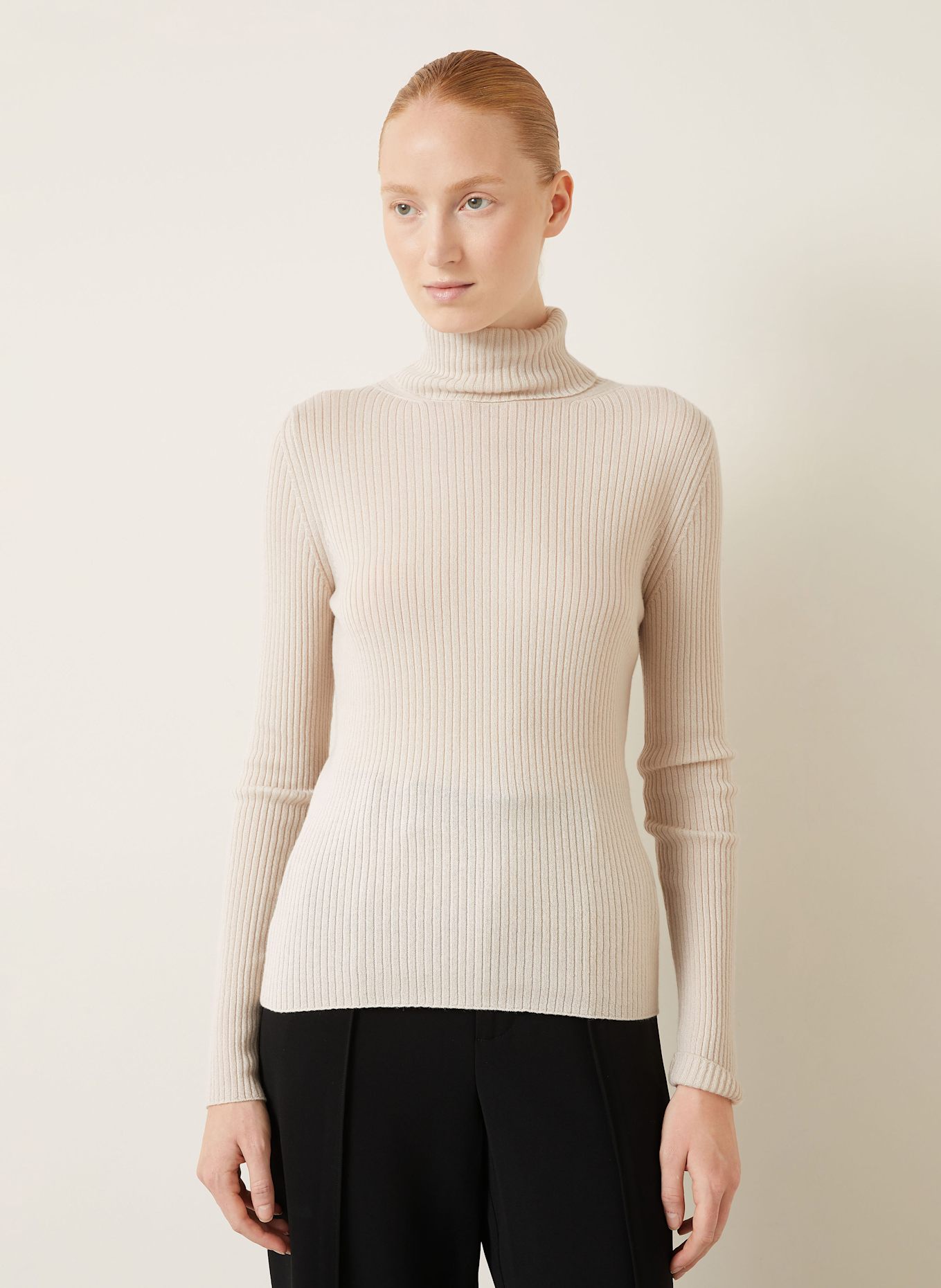 IRIS von ARNIM Rollkragenpullover LAWA aus Cashmere: CREME