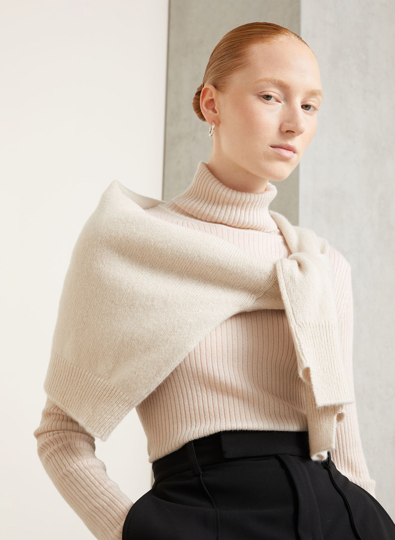 IRIS von ARNIM Rollkragenpullover LAWA aus Cashmere: CREME
