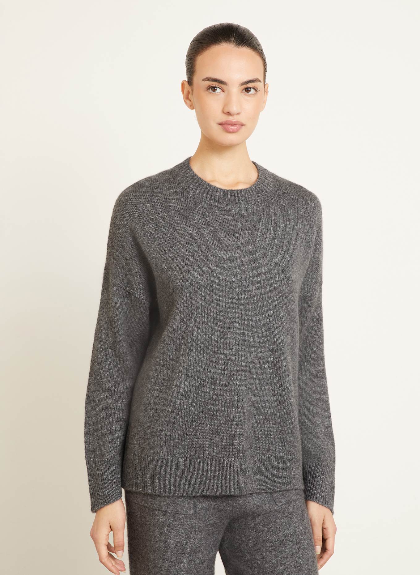 IRIS von ARNIM Oversized-Pullover BLENDA aus Cashmere: GRAU