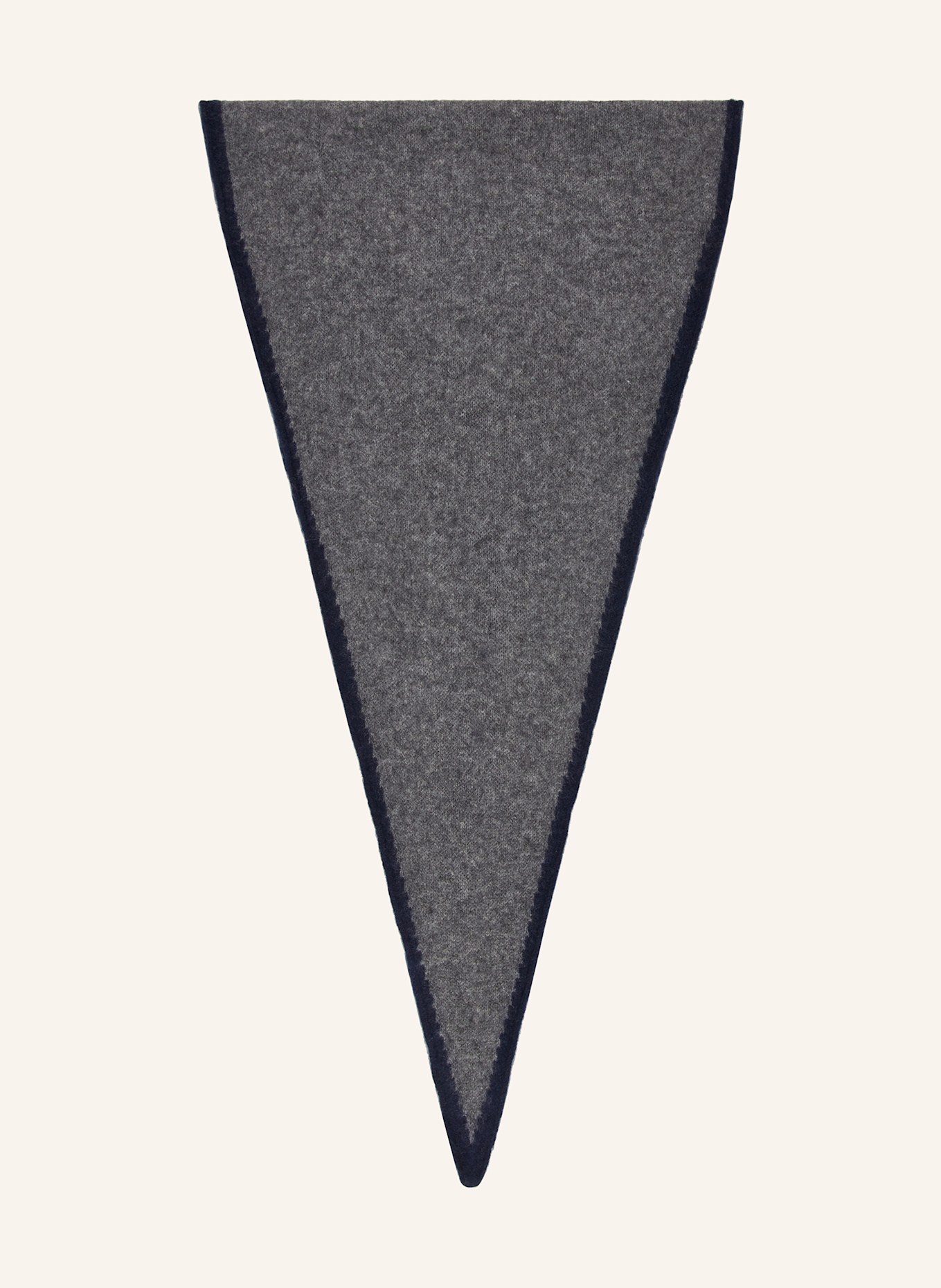 Oats & Rice Dreieckstuch aus Cashmere: DUNKELBLAU / DUNKELGRAU