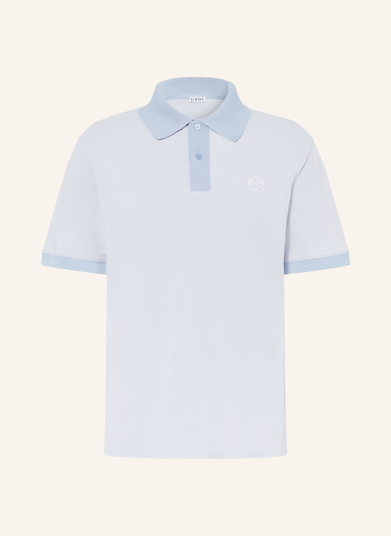 LOEWE Piqué-Poloshirt: HELLBLAU