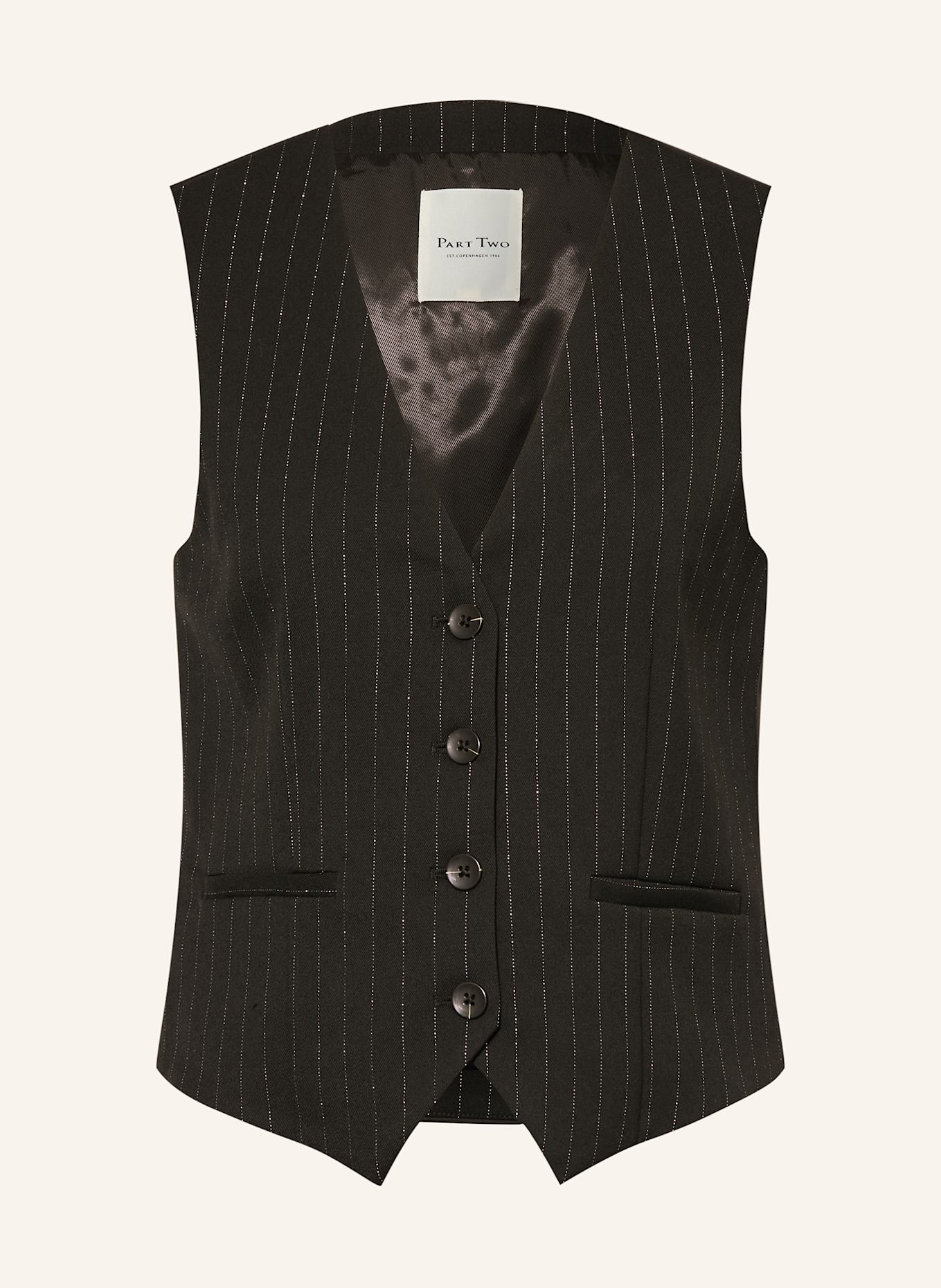 Part Two Blazerweste VALENTINEPW mit Glitzergarn: SCHWARZ