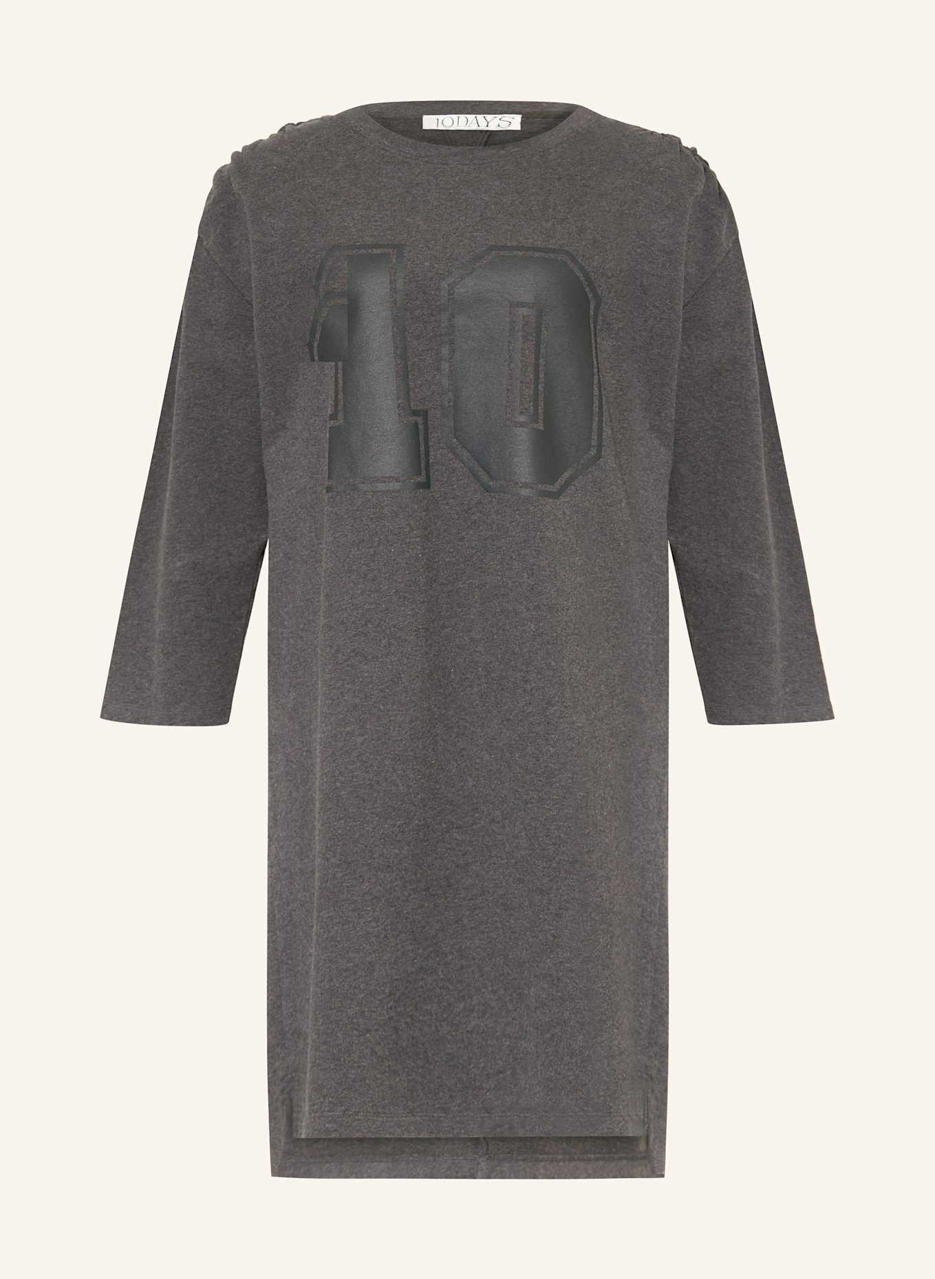 10DAYS Sweatkleid mit 3/4-Arm: DUNKELGRAU