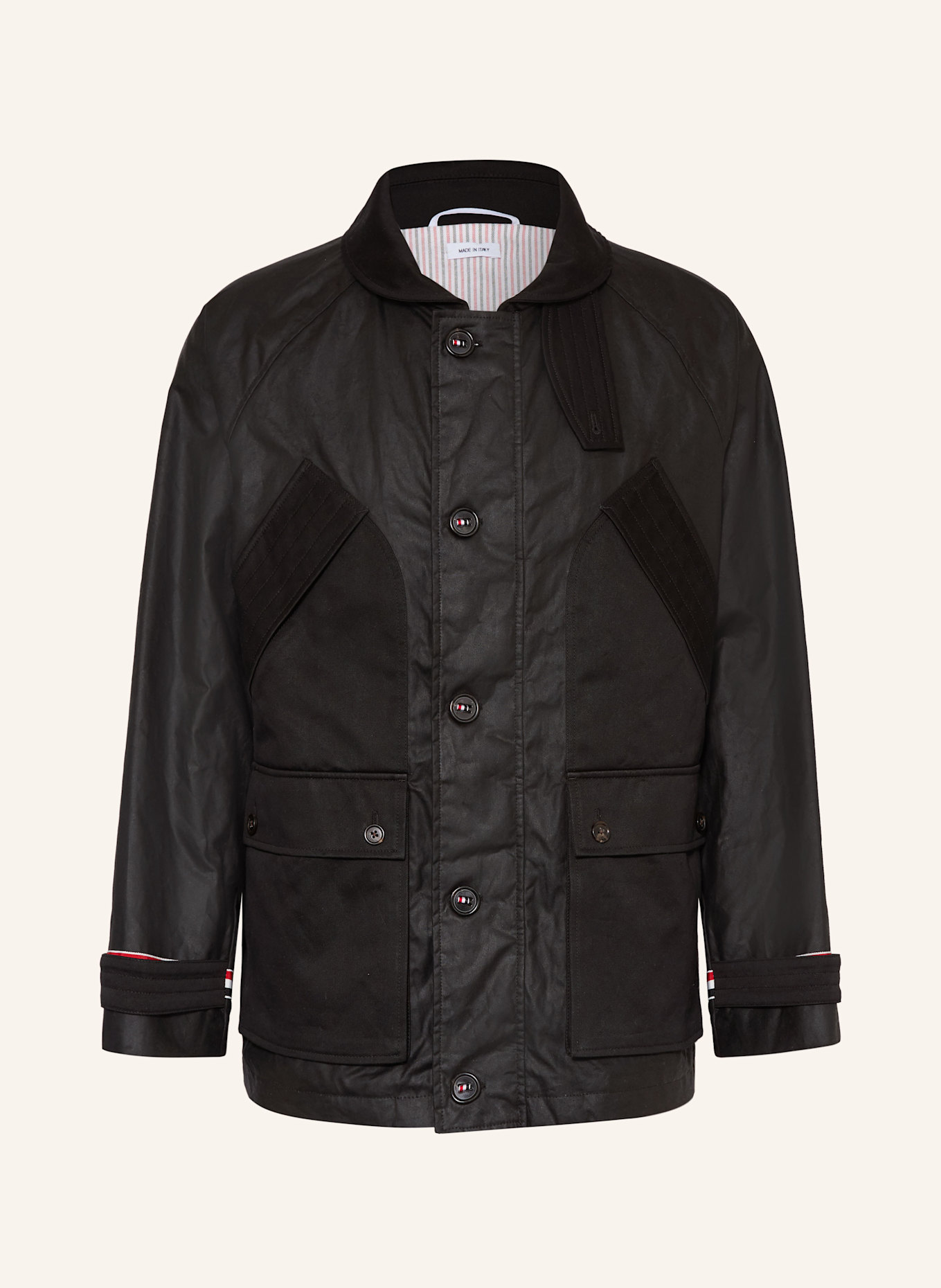 THOM BROWNE. Fieldjacket: SCHWARZ