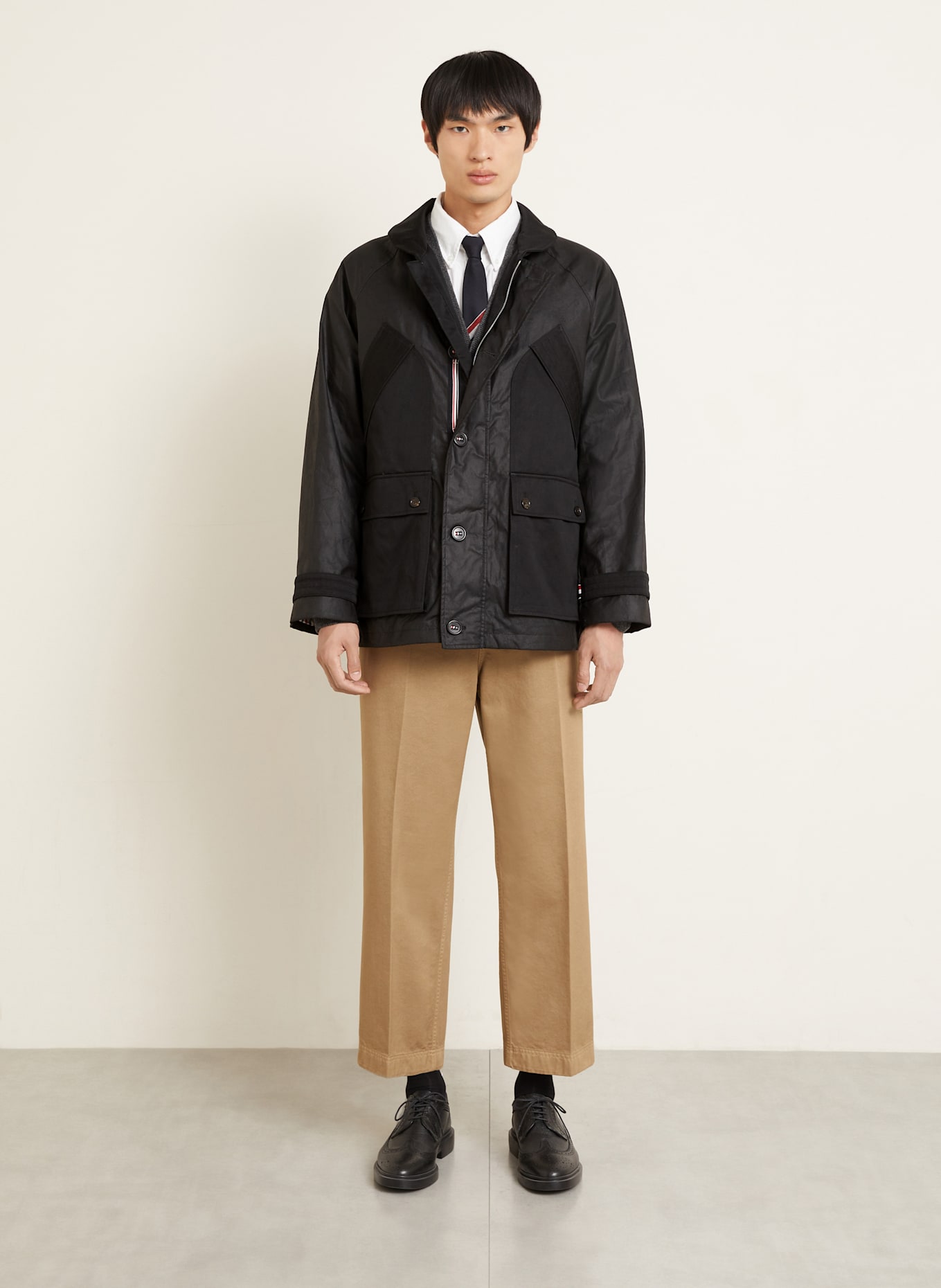 THOM BROWNE. Fieldjacket: SCHWARZ