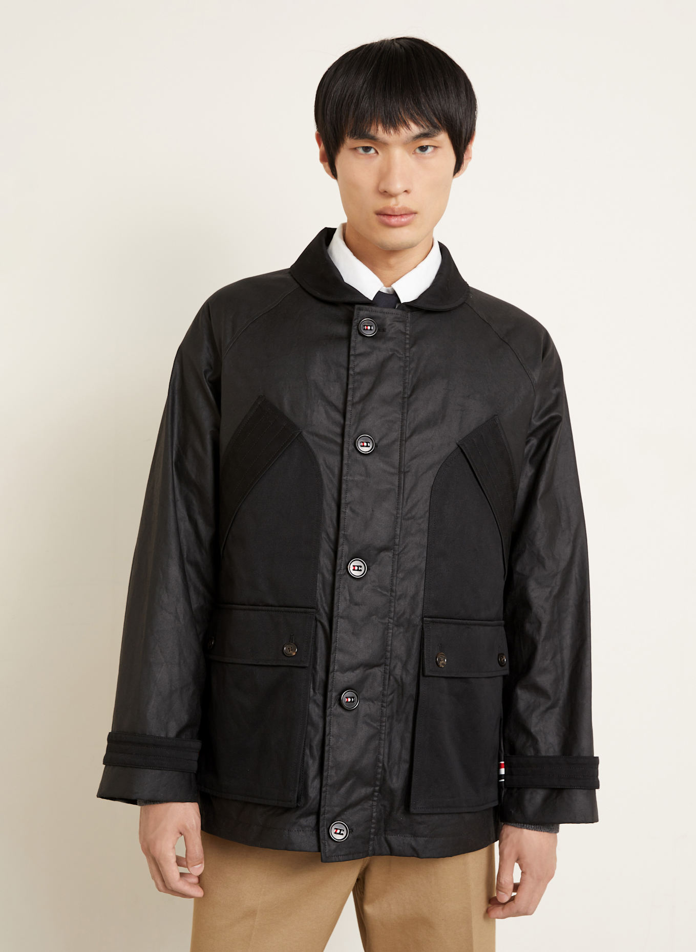 THOM BROWNE. Fieldjacket: SCHWARZ