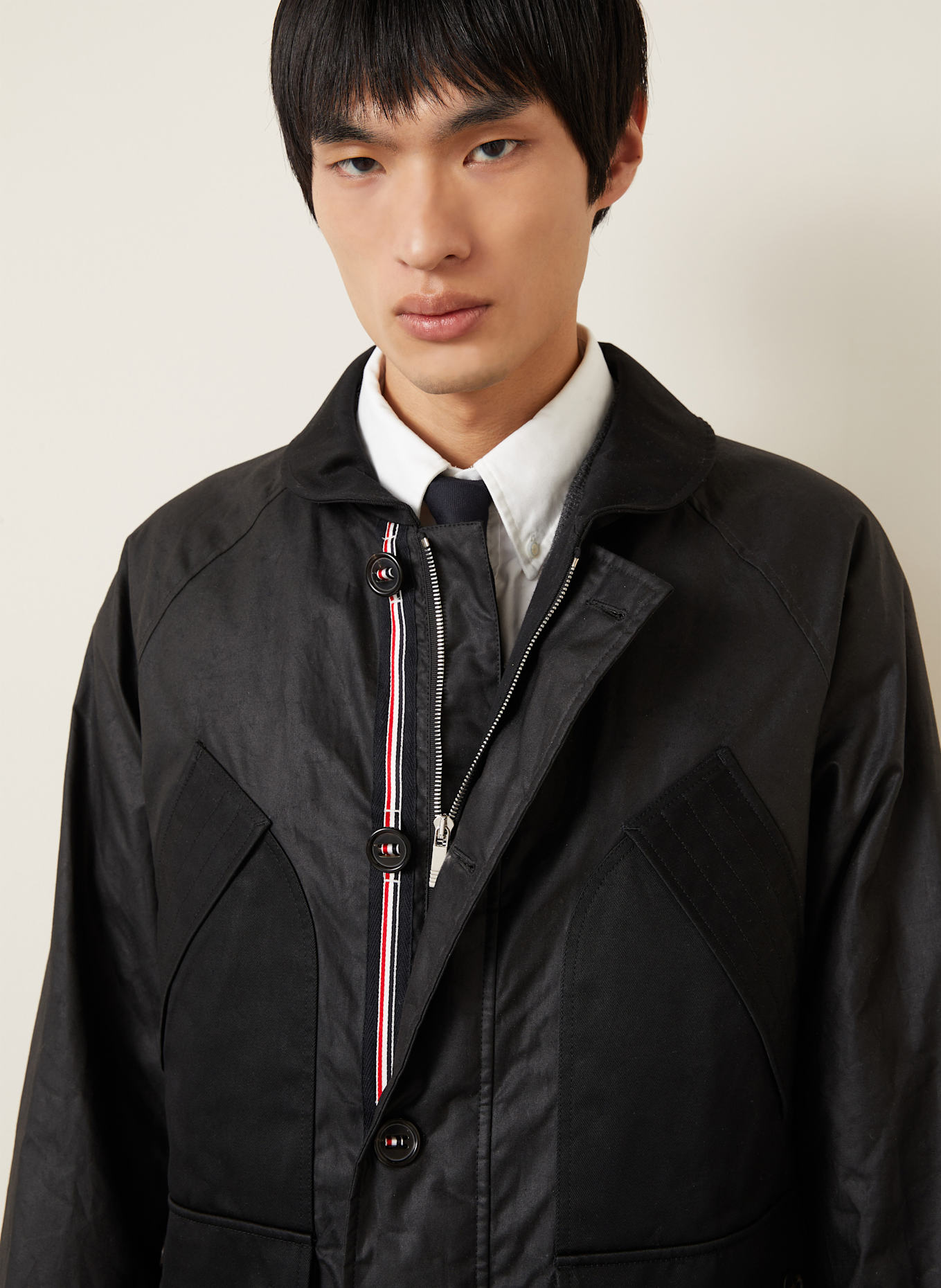 THOM BROWNE. Fieldjacket: SCHWARZ