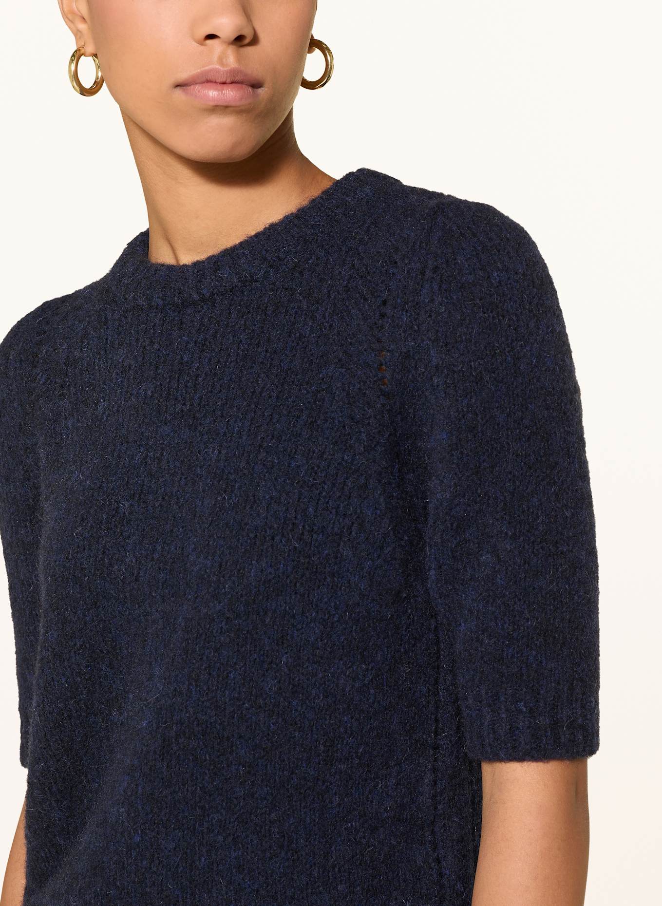 Rich & Royal Strickshirt mit Alpaka: DUNKELBLAU