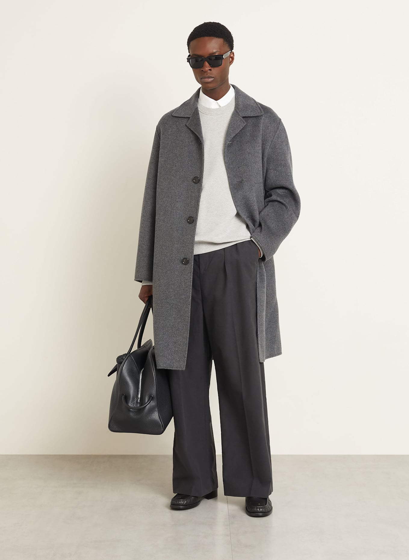 AMI PARIS Wollmantel: GRAU