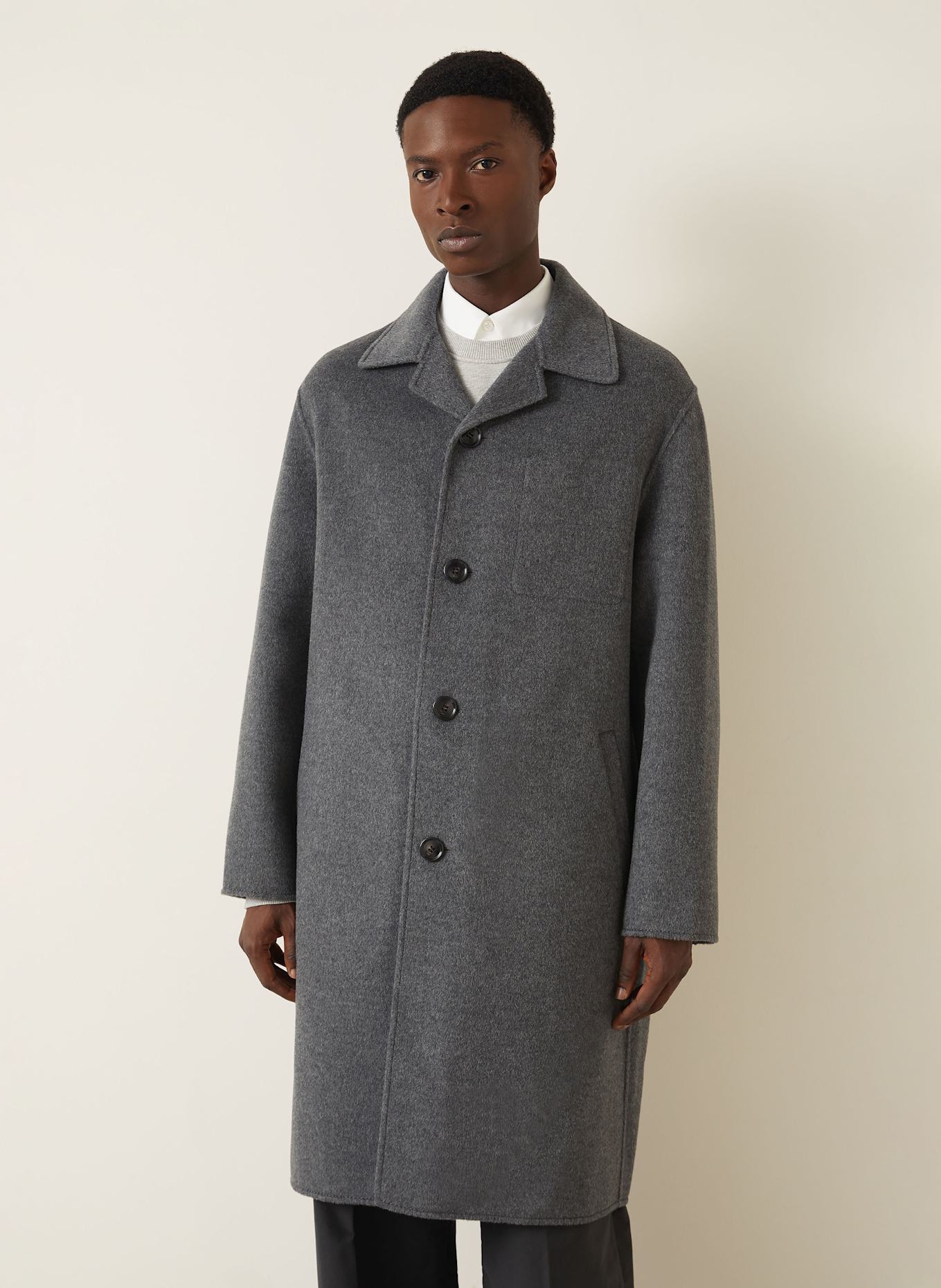 AMI PARIS Wollmantel: GRAU