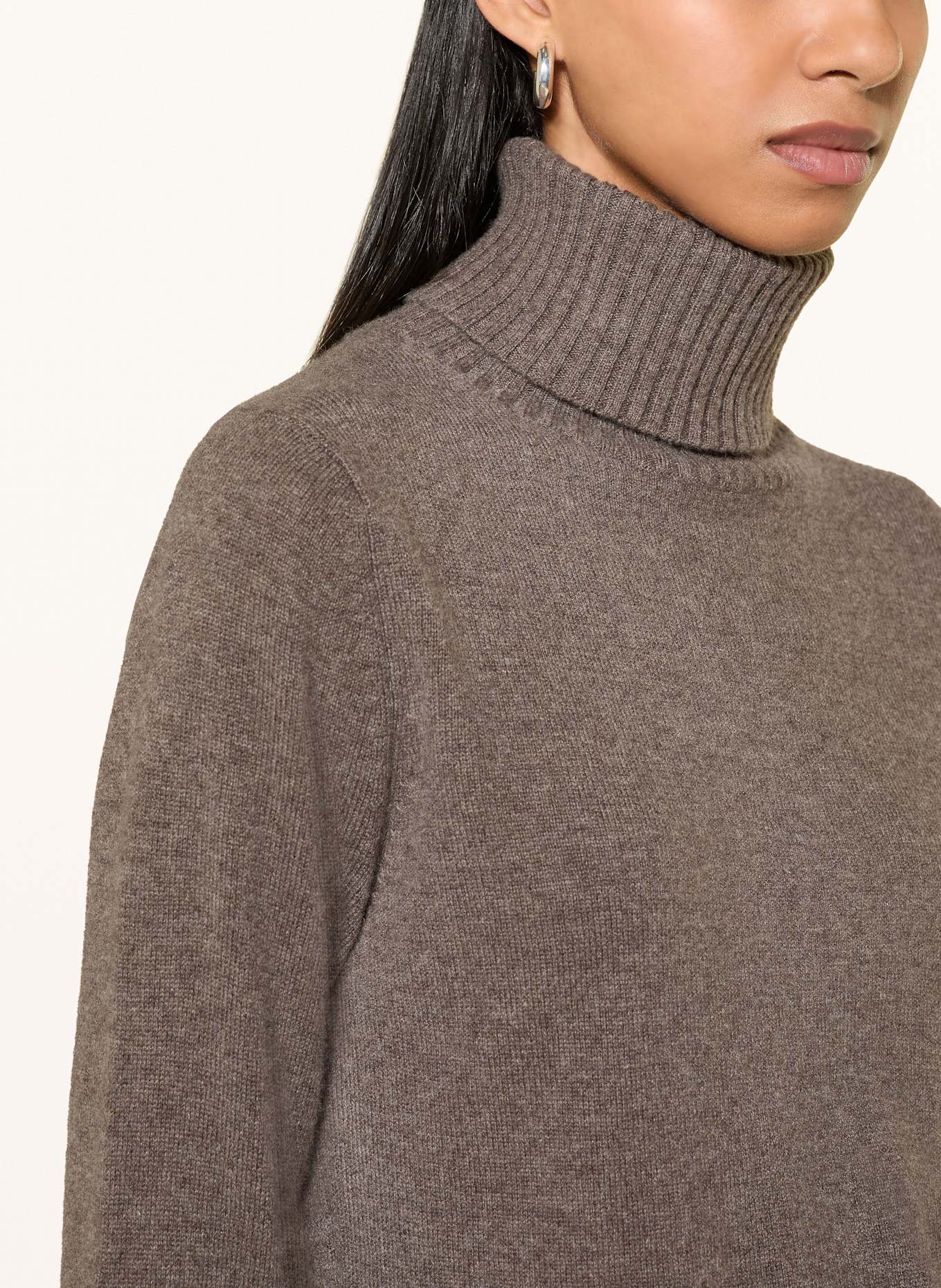 FTC CASHMERE Rollkragenpullover aus Cashmere: BRAUN