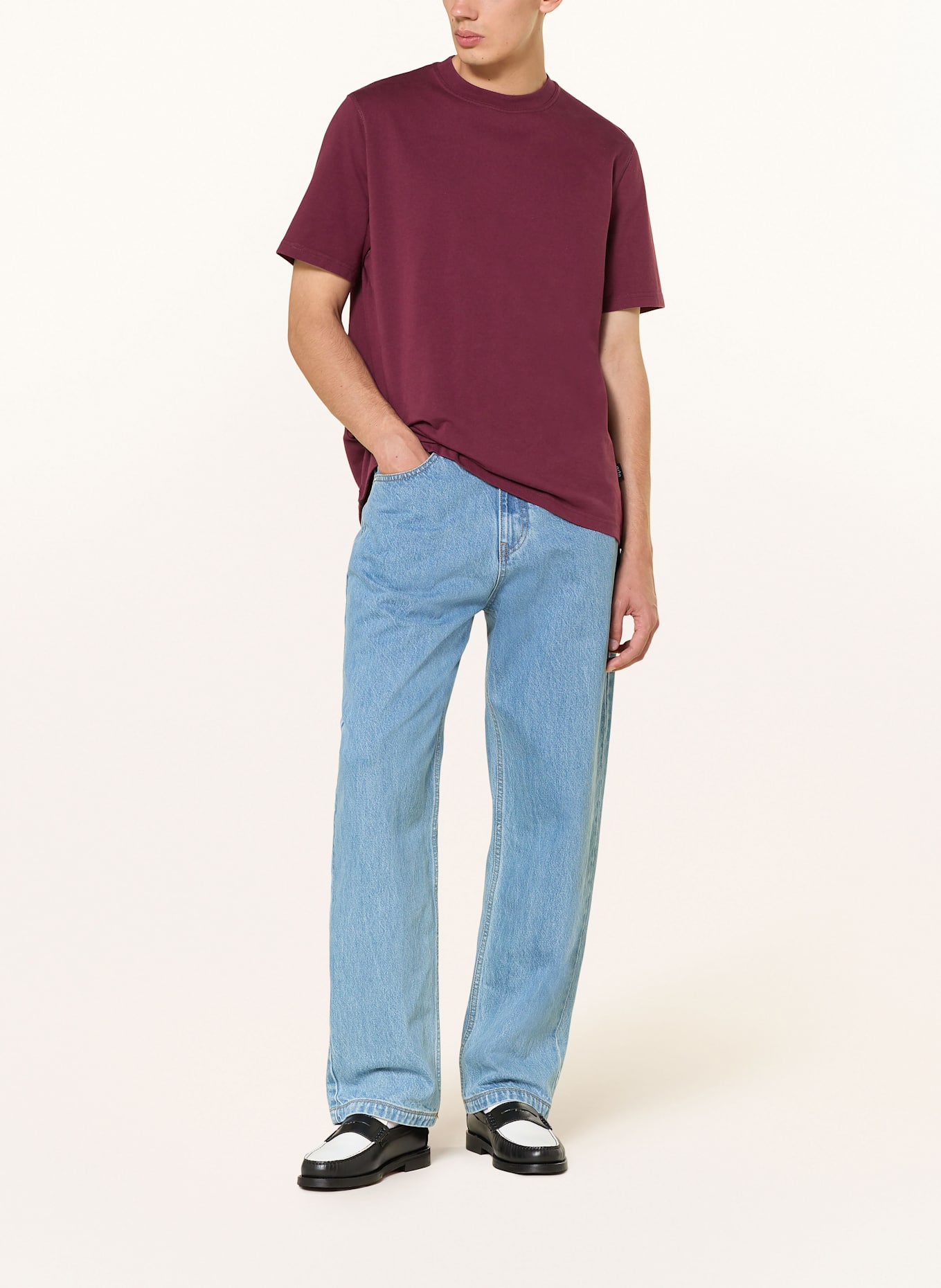 Arte Antwerp T-Shirt: DUNKELROT / ROSÉ