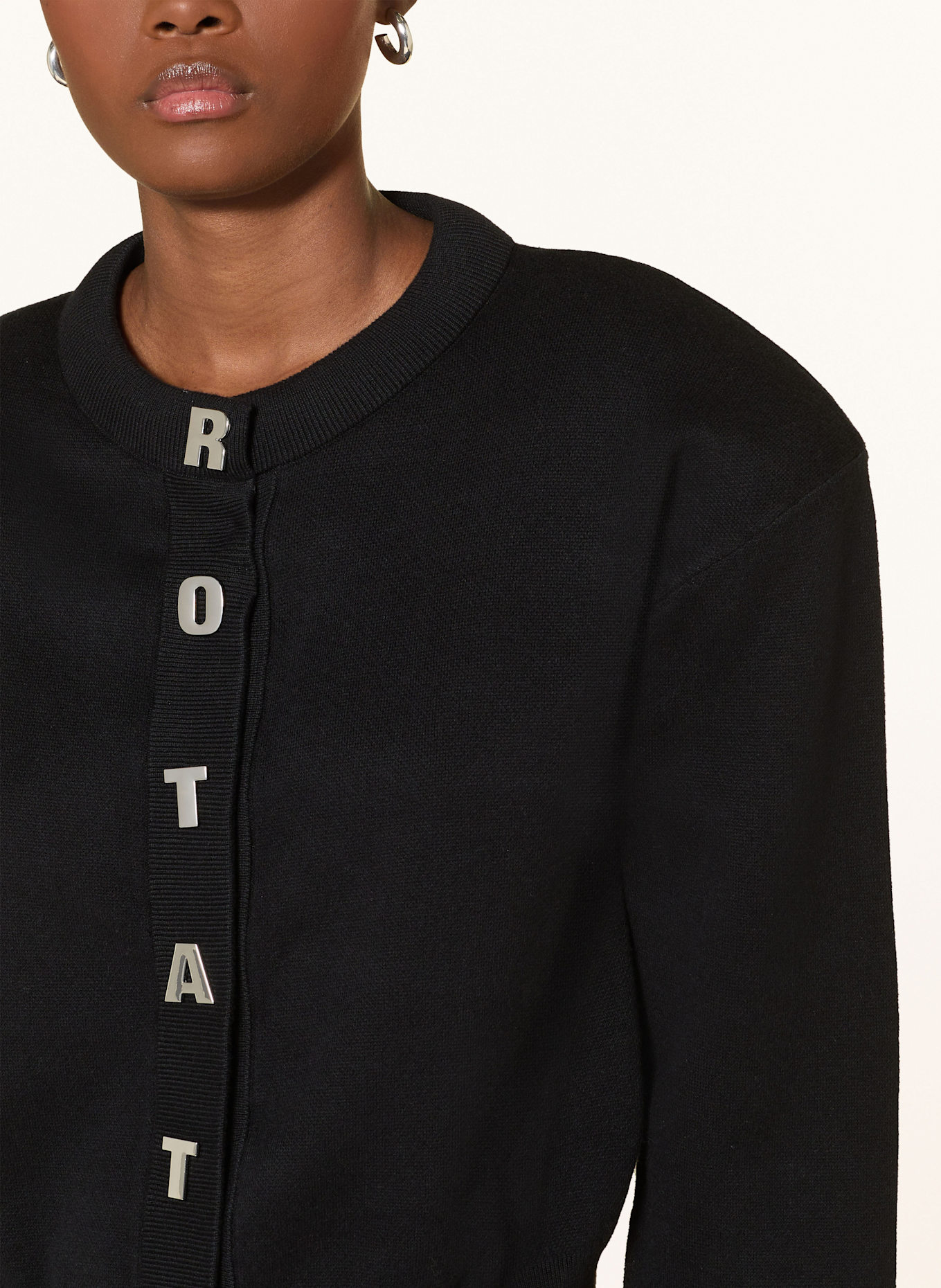 ROTATE Strickjacke: SCHWARZ