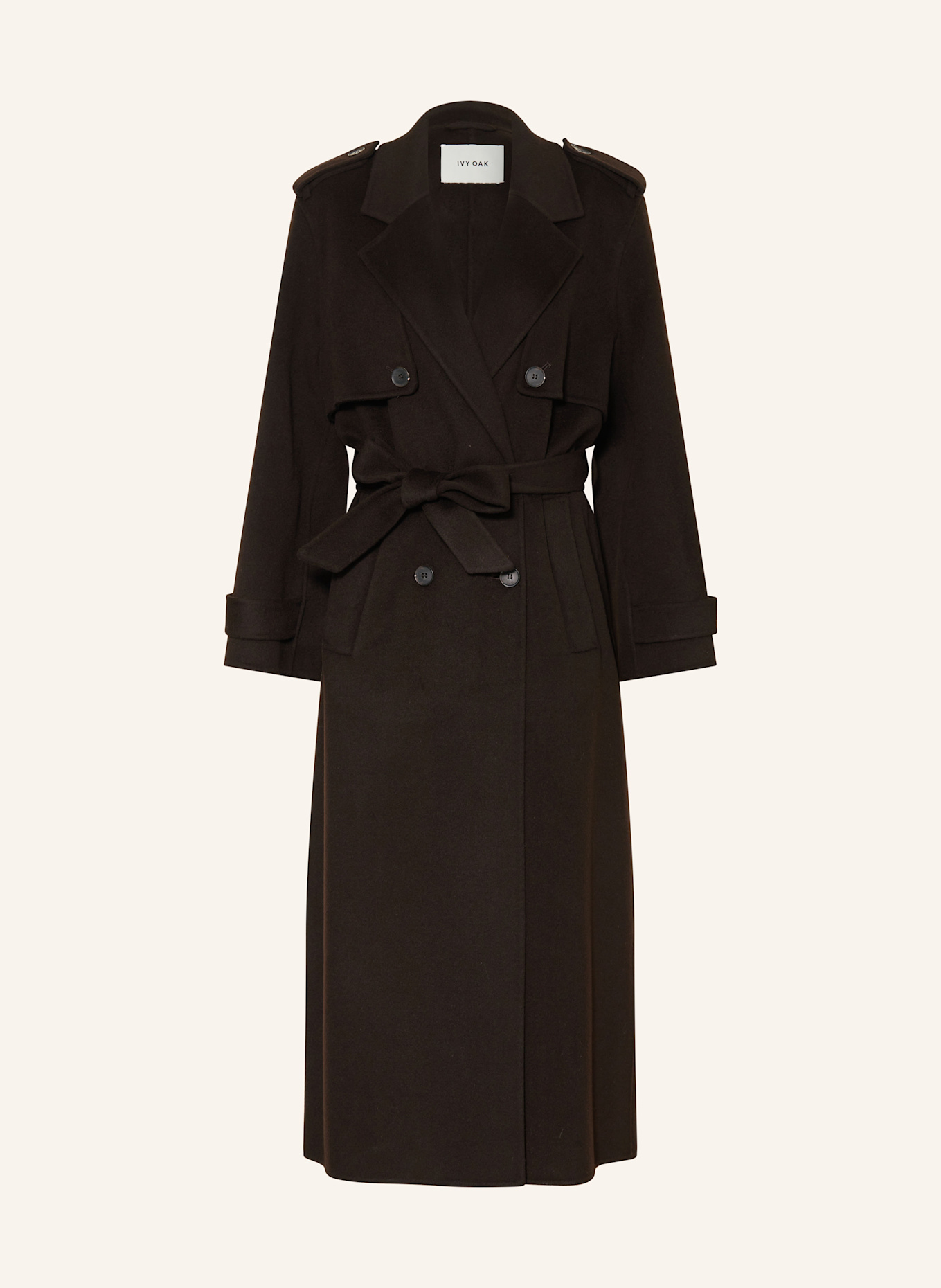 IVY OAK Wollmantel COLETTE ANN: DUNKELBRAUN