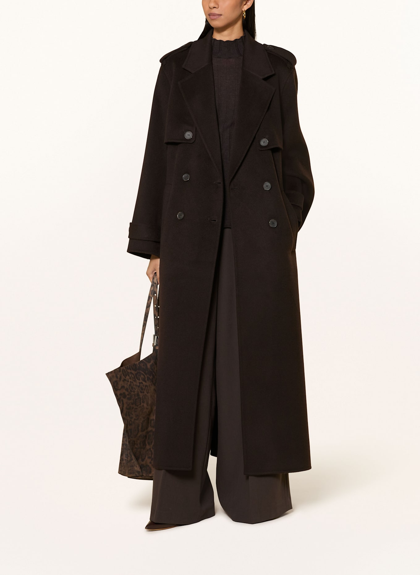 IVY OAK Wollmantel COLETTE ANN: DUNKELBRAUN