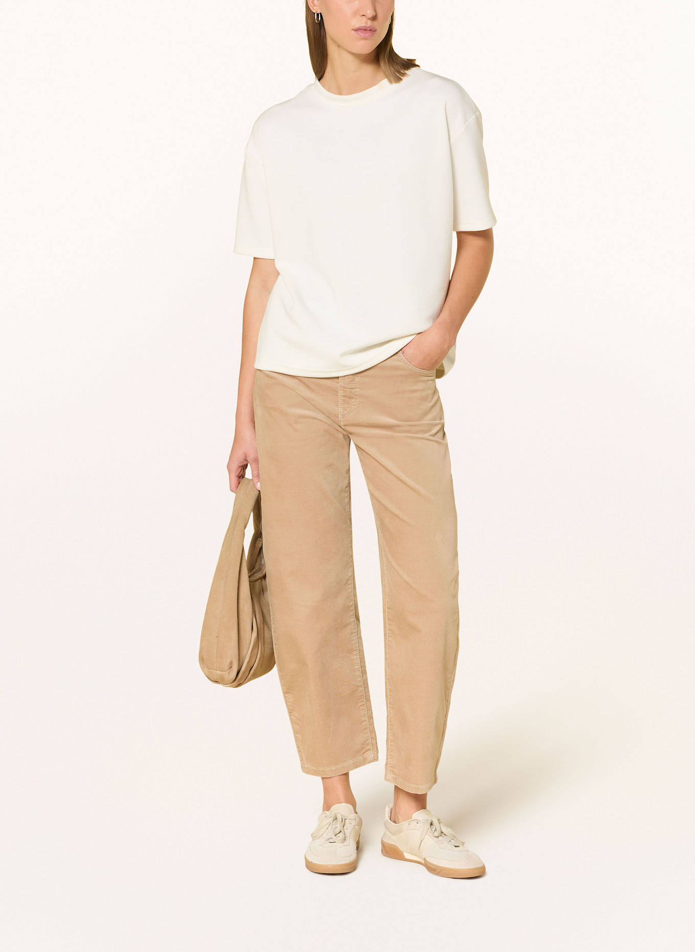 MAC Straight Jeans DANNI aus Samt: CAMEL