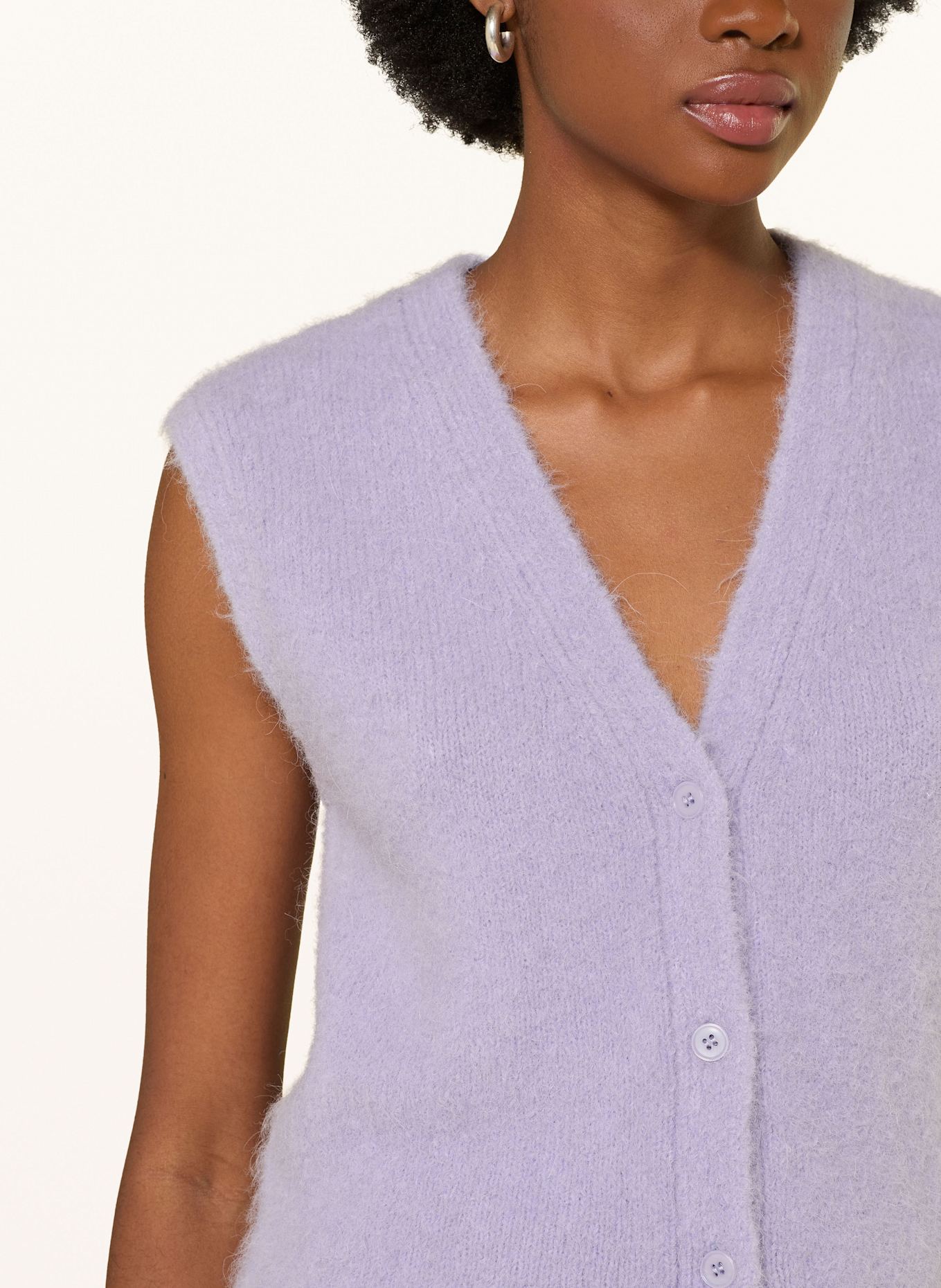 SAMSØE SAMSØE Knit vest with alpaca: LIGHT PURPLE