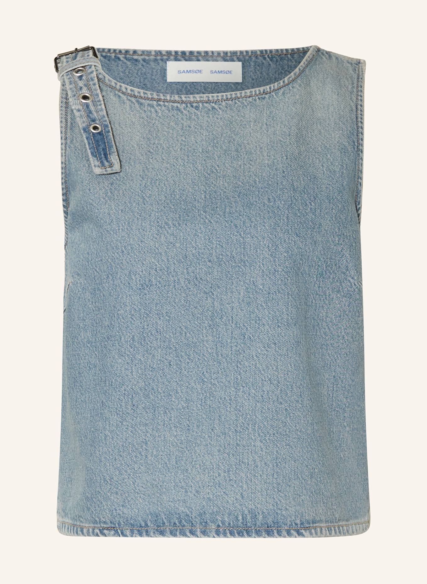 SAMSØE  SAMSØE Top SAMOLLY: NIEBIESKI