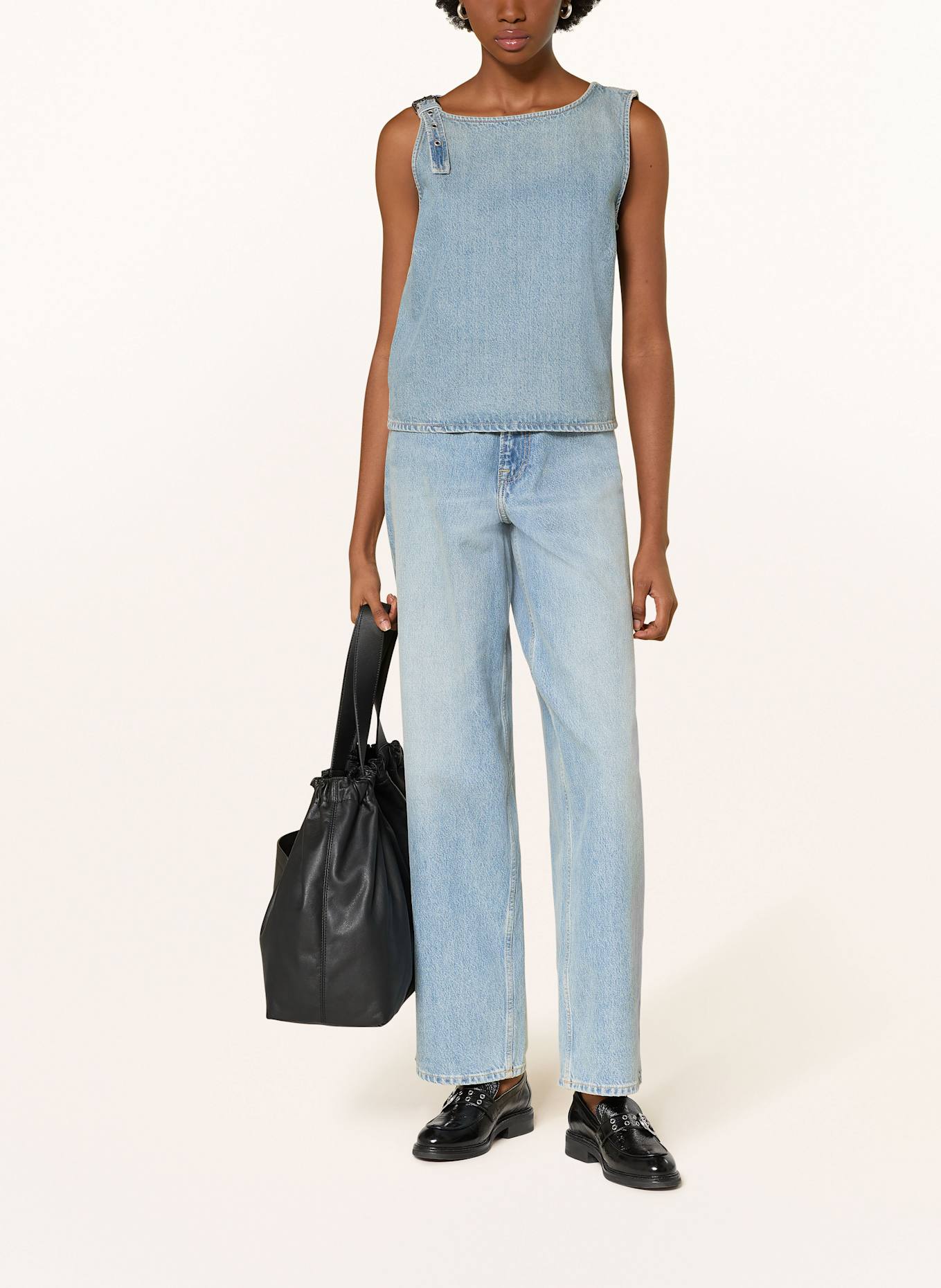 SAMSØE  SAMSØE Top SAMOLLY: NIEBIESKI