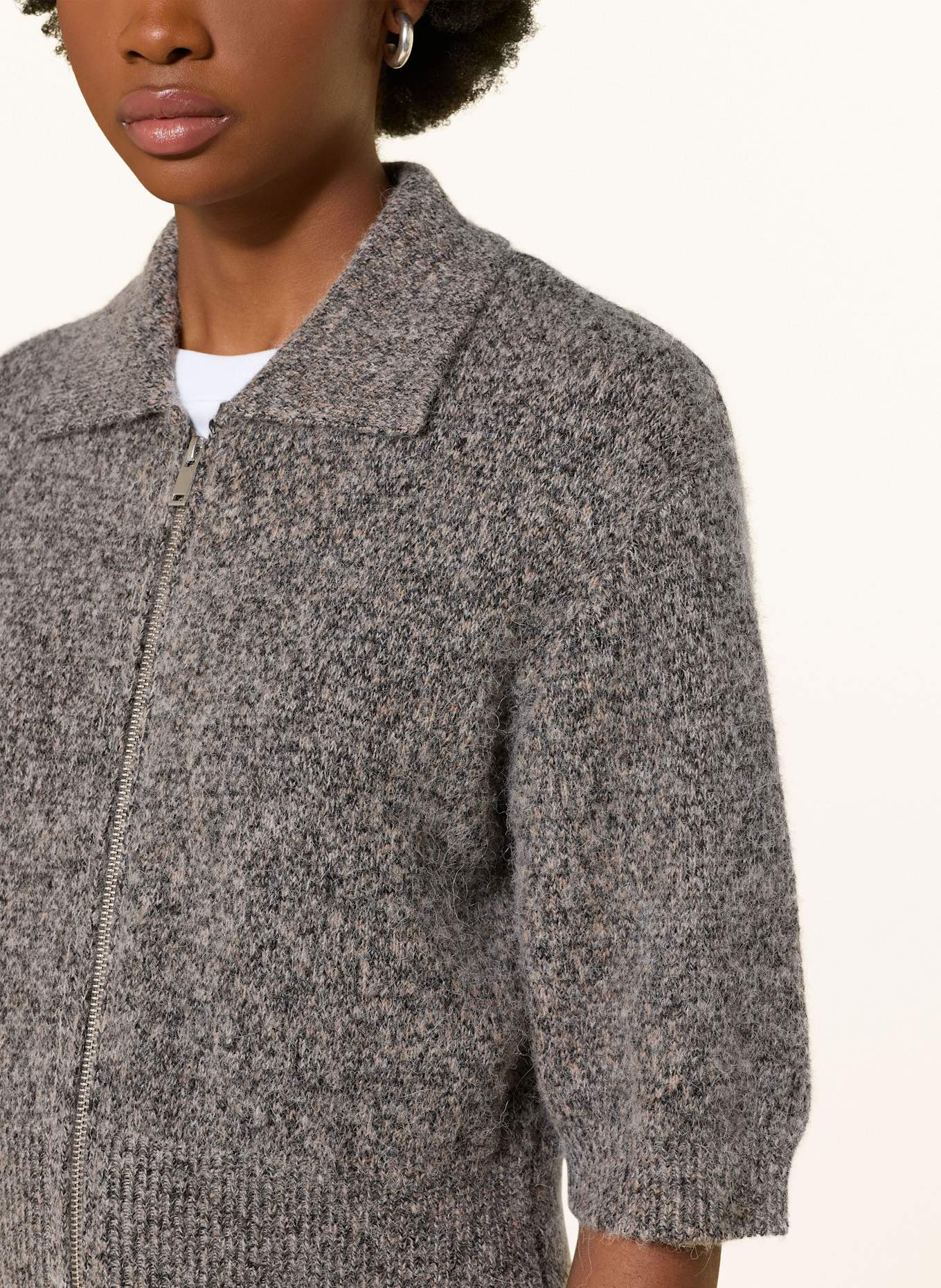 SAMSØE  SAMSØE Kardigan SAKELSIE: SZARY / BLADORÓŻOWY