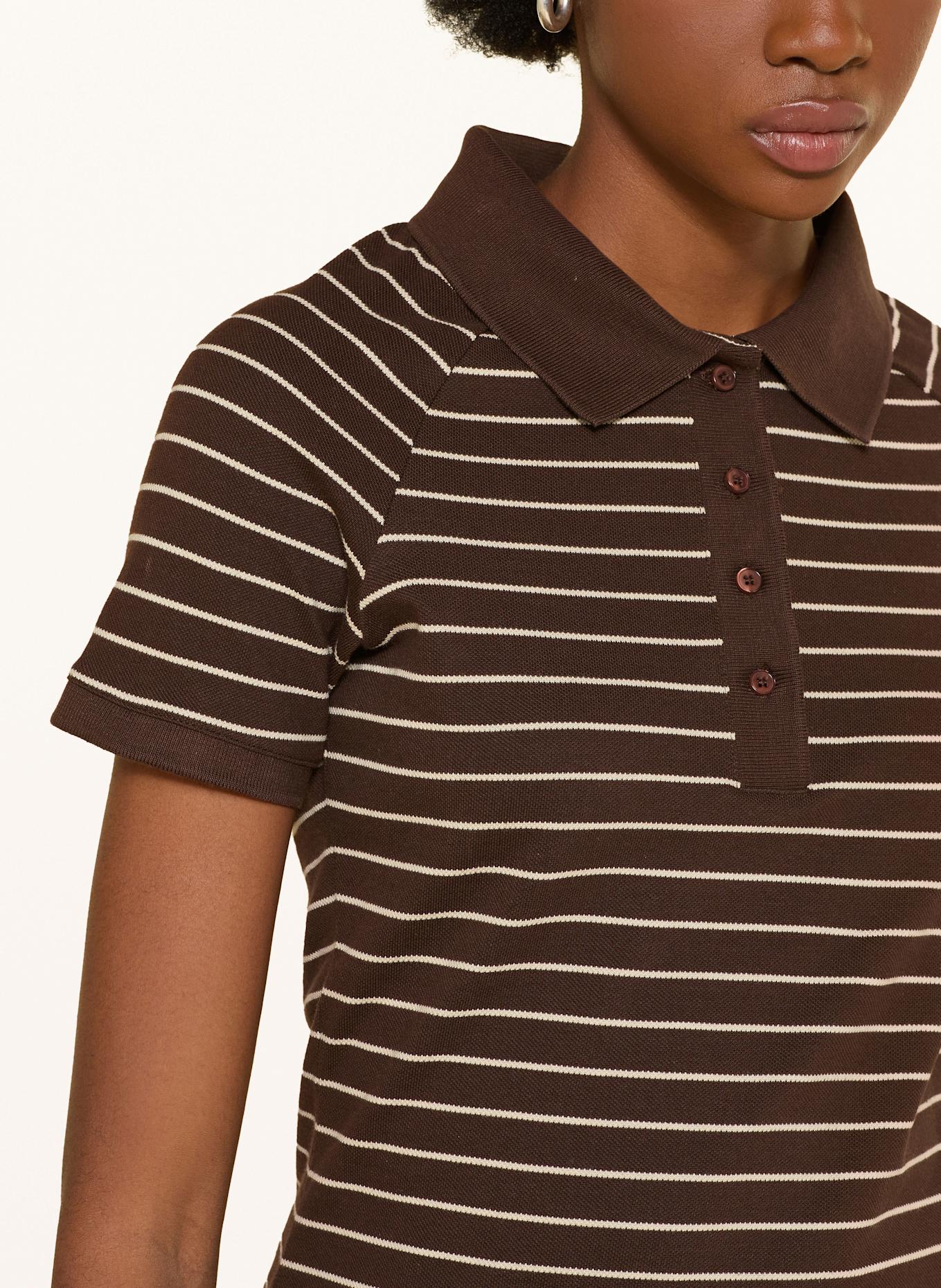 SAMSØE  SAMSØE T-shirt SAMIA: DARK BROWN / ECRU