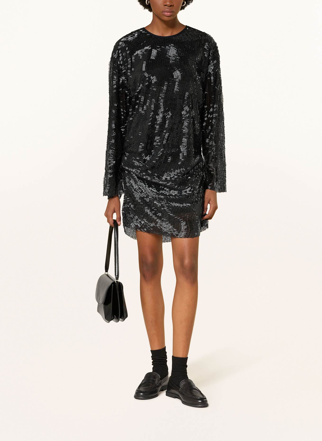 SAMSØE  SAMSØE Etuikleid SARUBY mit Pailletten: SCHWARZ