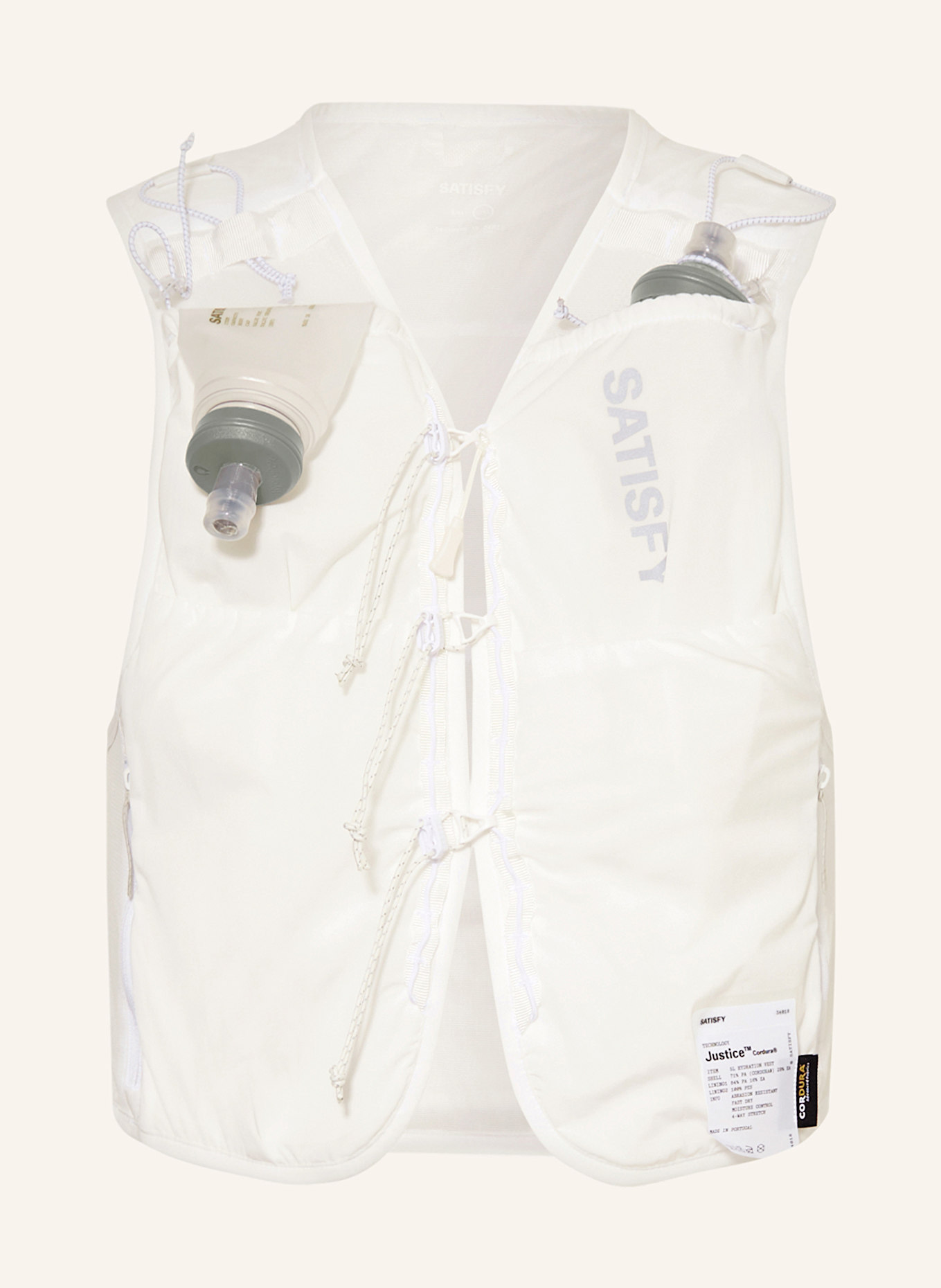 SATISFY Laufweste JUSTICE™ CORDURA® 5L HYDRATION: OW Off-White