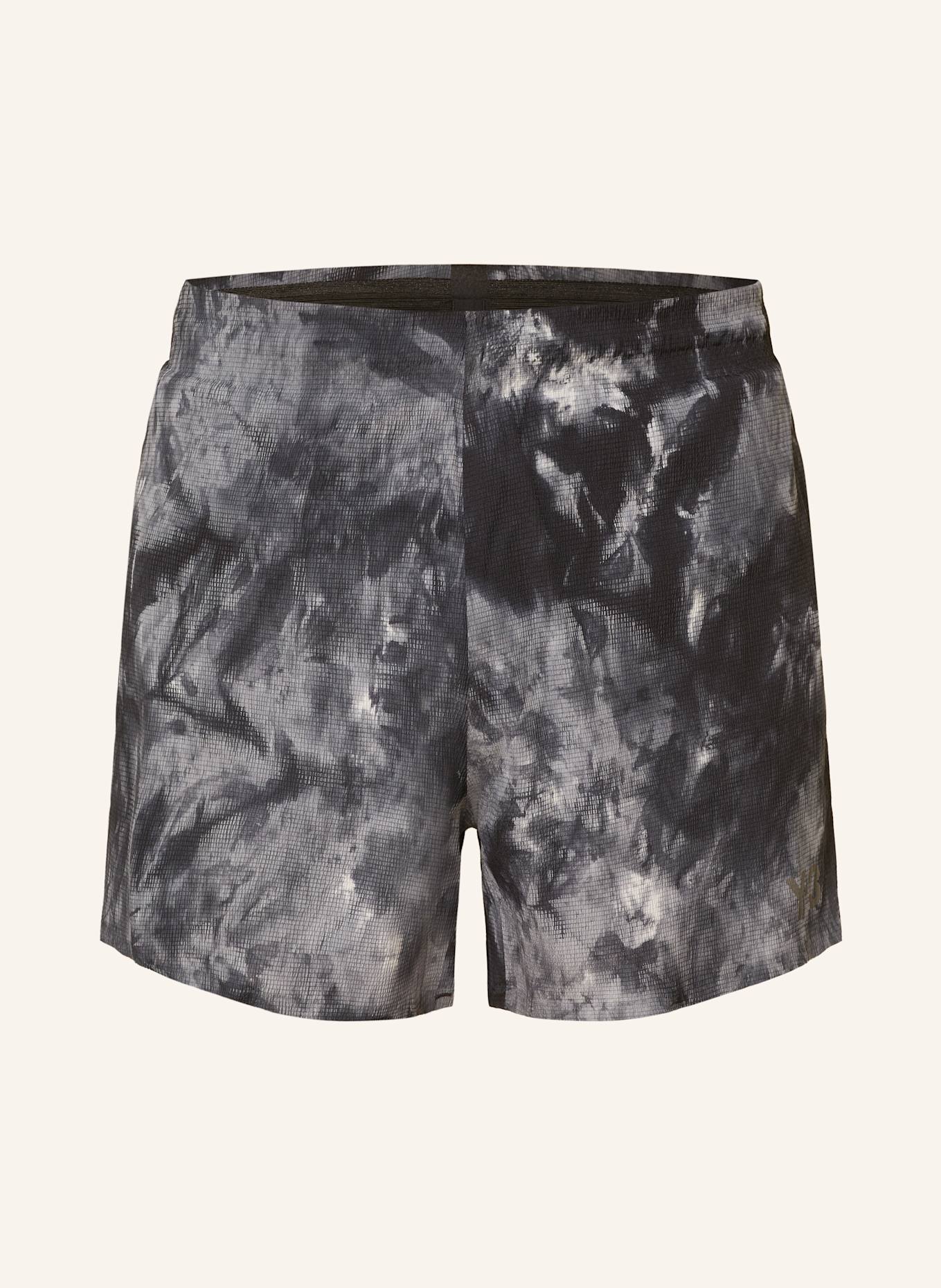 Y-3 2-in-1-Laufshorts: SCHWARZ / GRAU