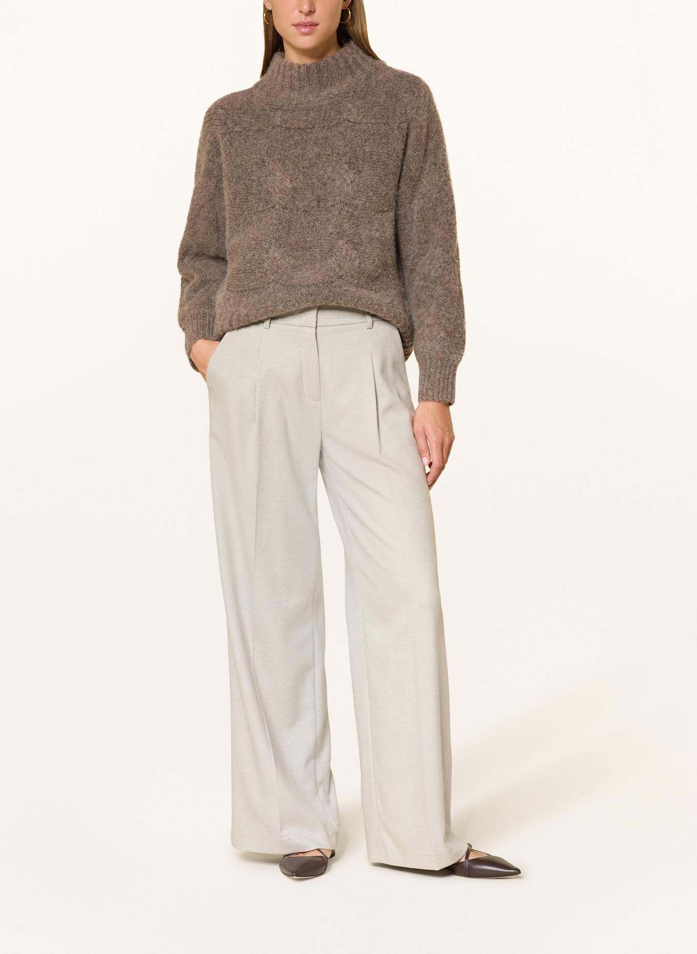 OPUS PANTS Marlenehose MOIRA: HELLGRAU