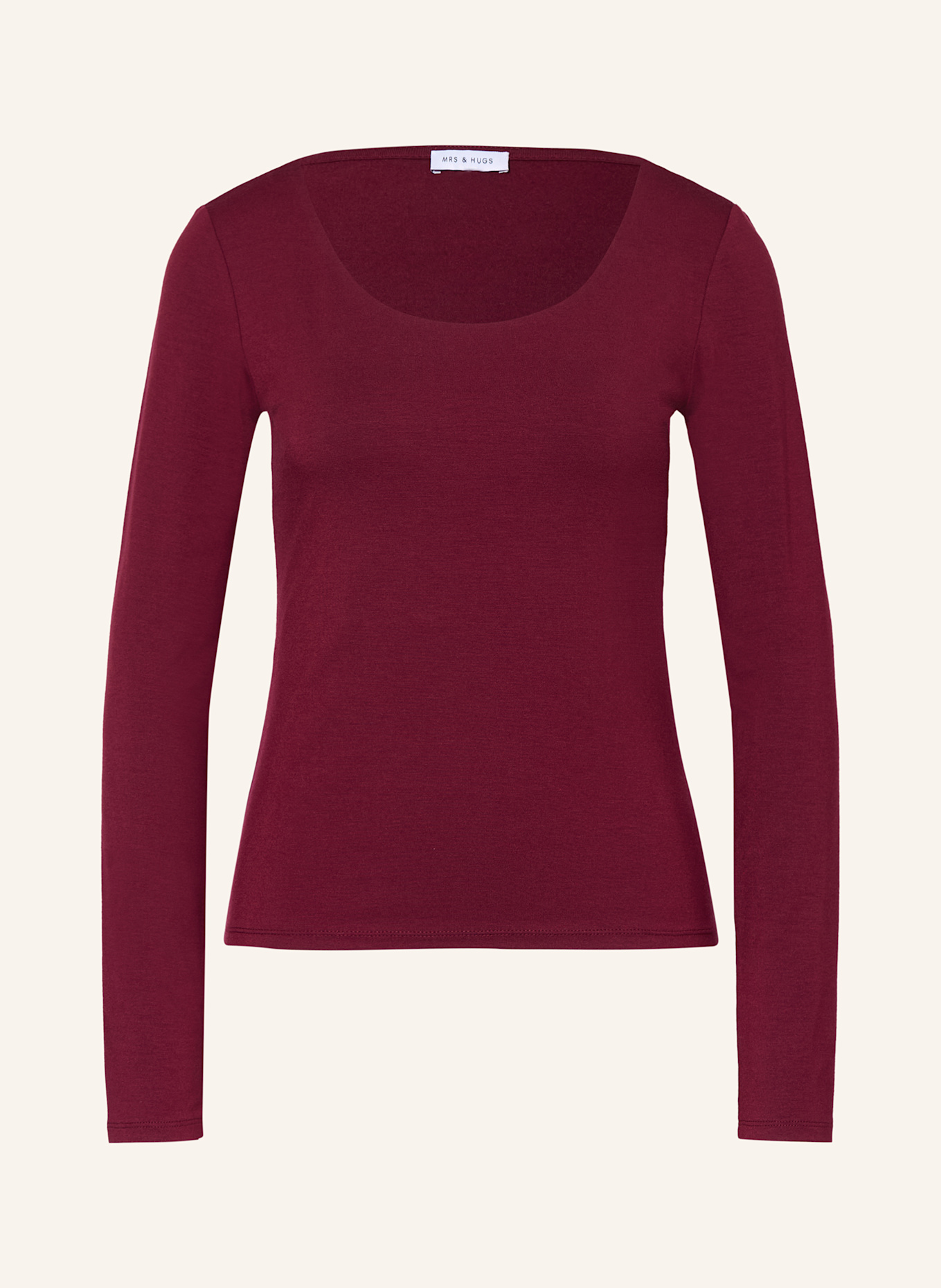 MRS & HUGS Longsleeve: DUNKELROT