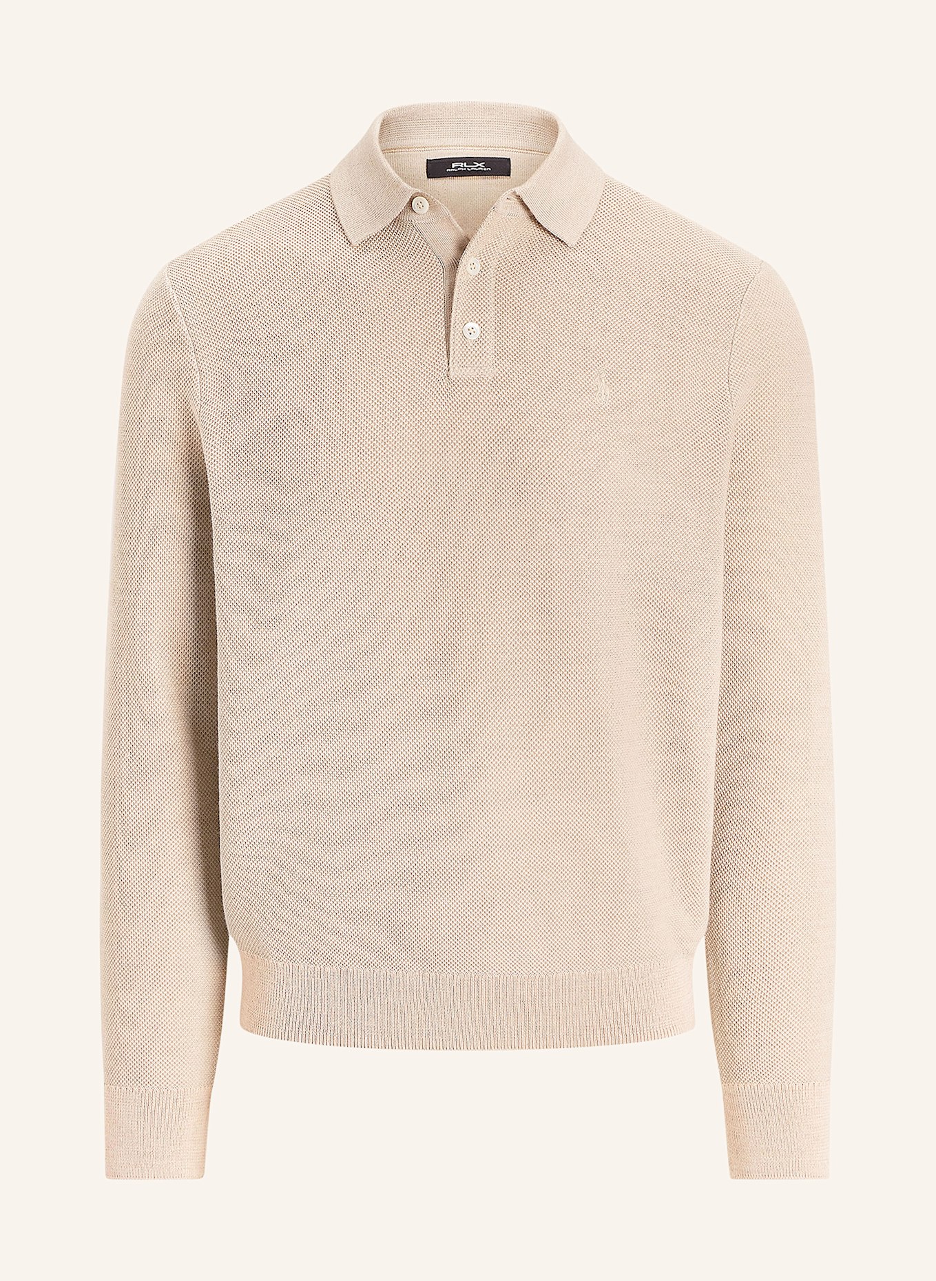 RLX RALPH LAUREN Funktions-Poloshirt mit Wolle: BEIGE