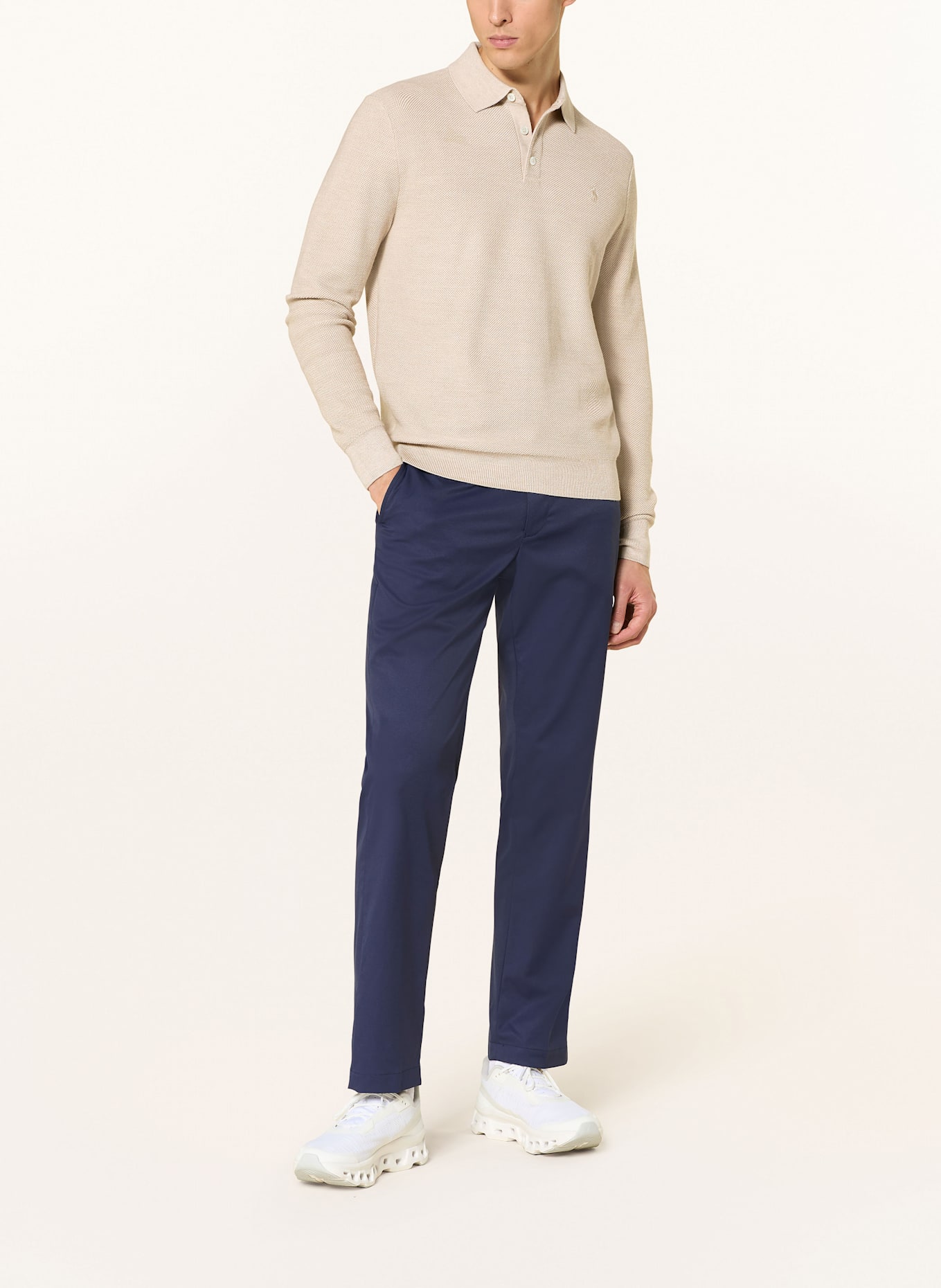 RLX RALPH LAUREN Funktions-Poloshirt mit Wolle: BEIGE