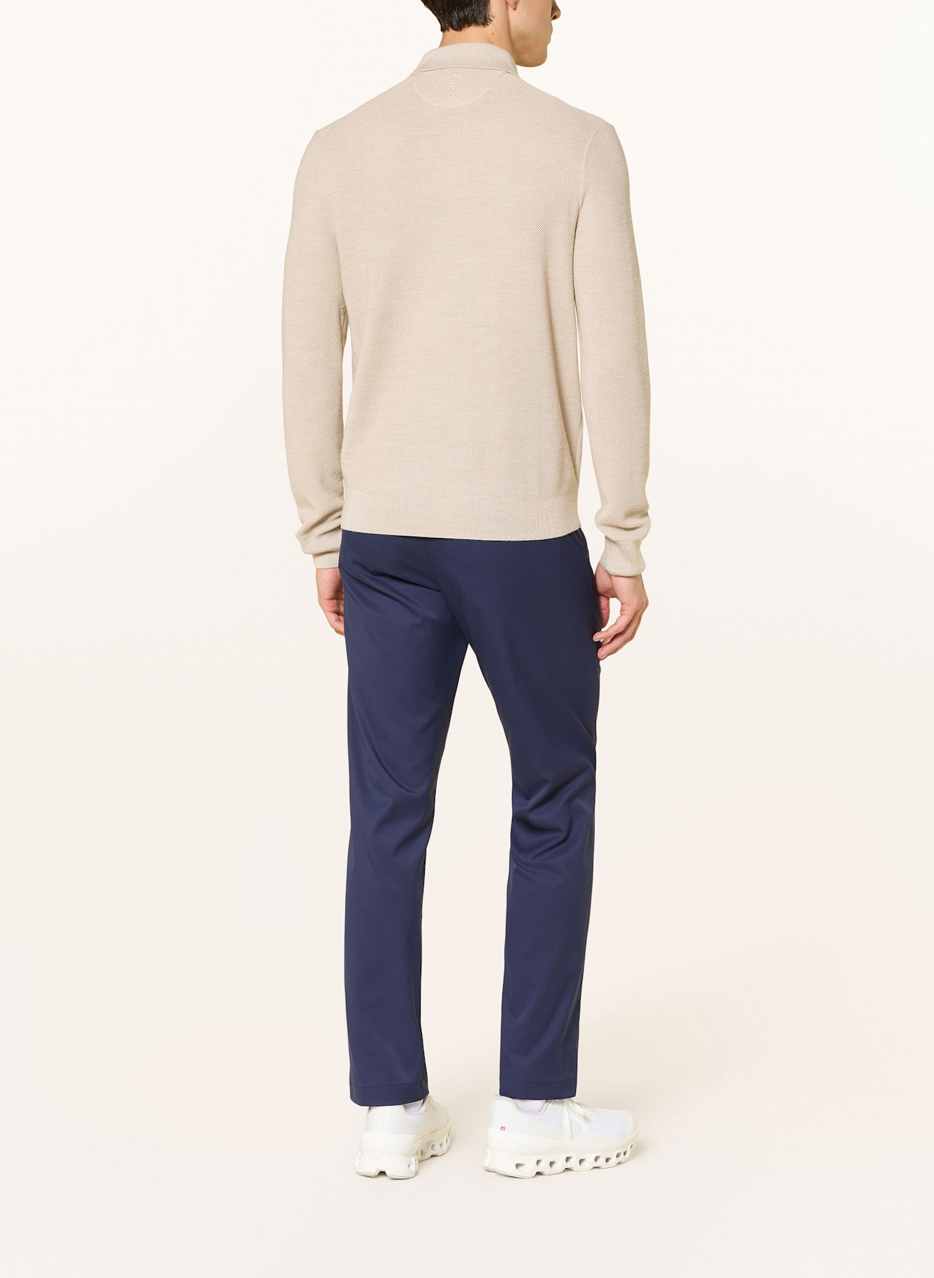 RLX RALPH LAUREN Funktions-Poloshirt mit Wolle: BEIGE