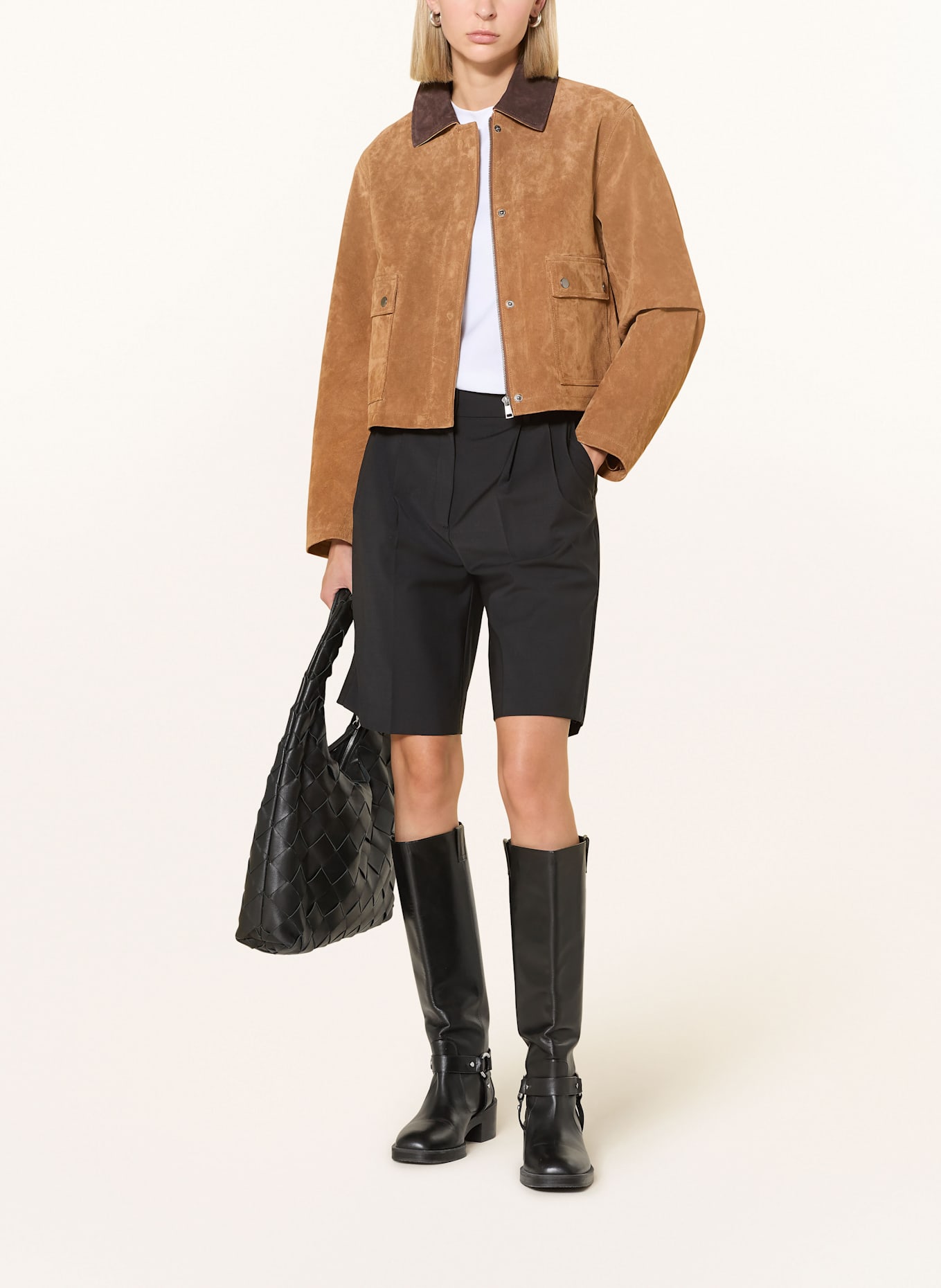 darling harbour Lederjacke: COGNAC