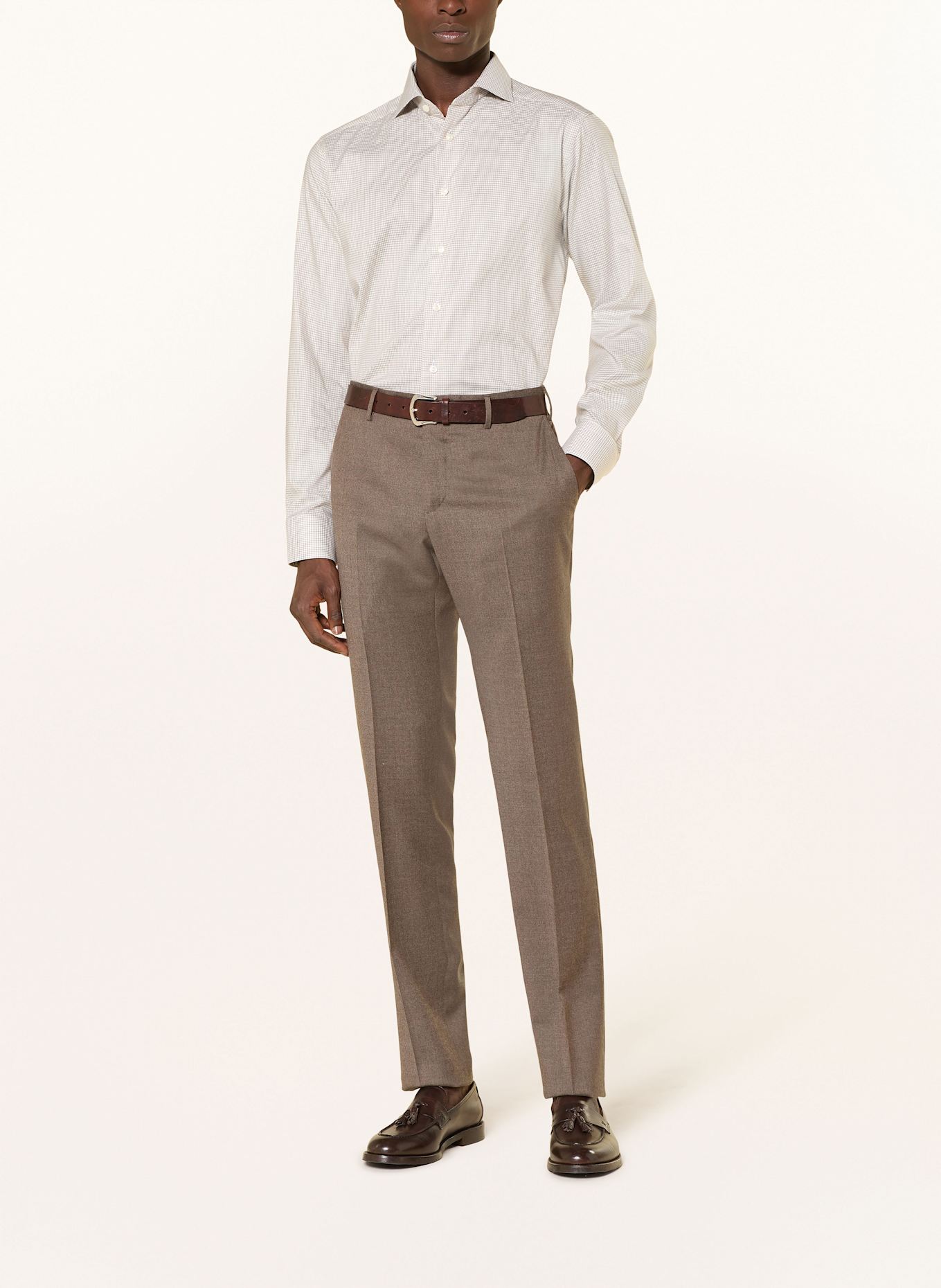 ETON Hemd Slim Fit: BEIGE