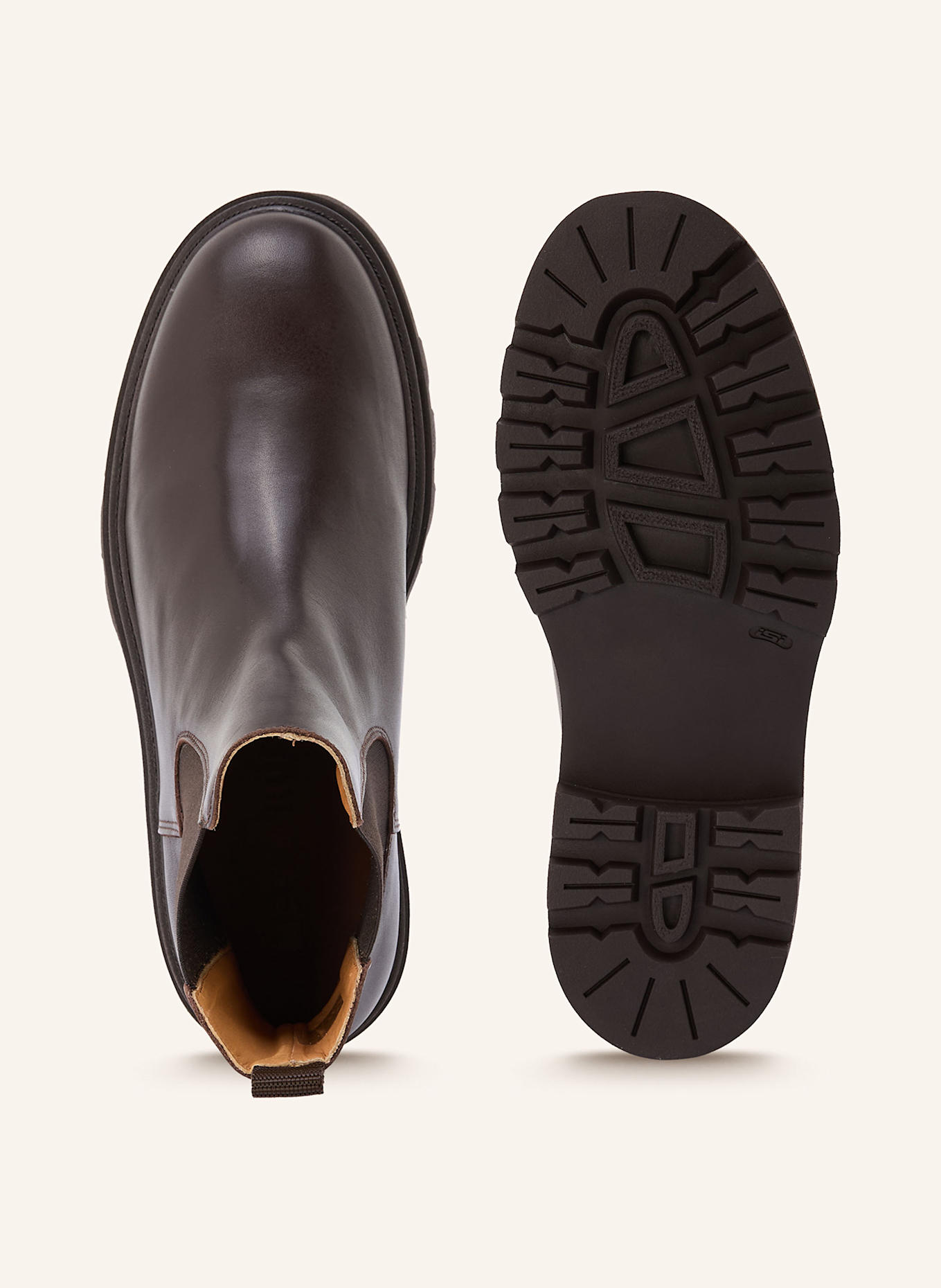 MRS & HUGS Chelsea-Boots: DUNKELBRAUN