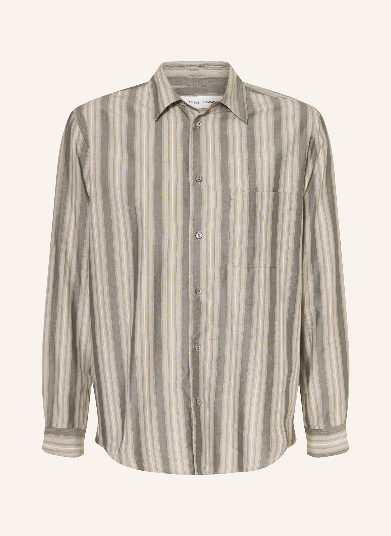 SAMSØE SAMSØE Hemd SARYAN J Regular Fit: DUNKELGRAU / HELLGRAU / WEISS