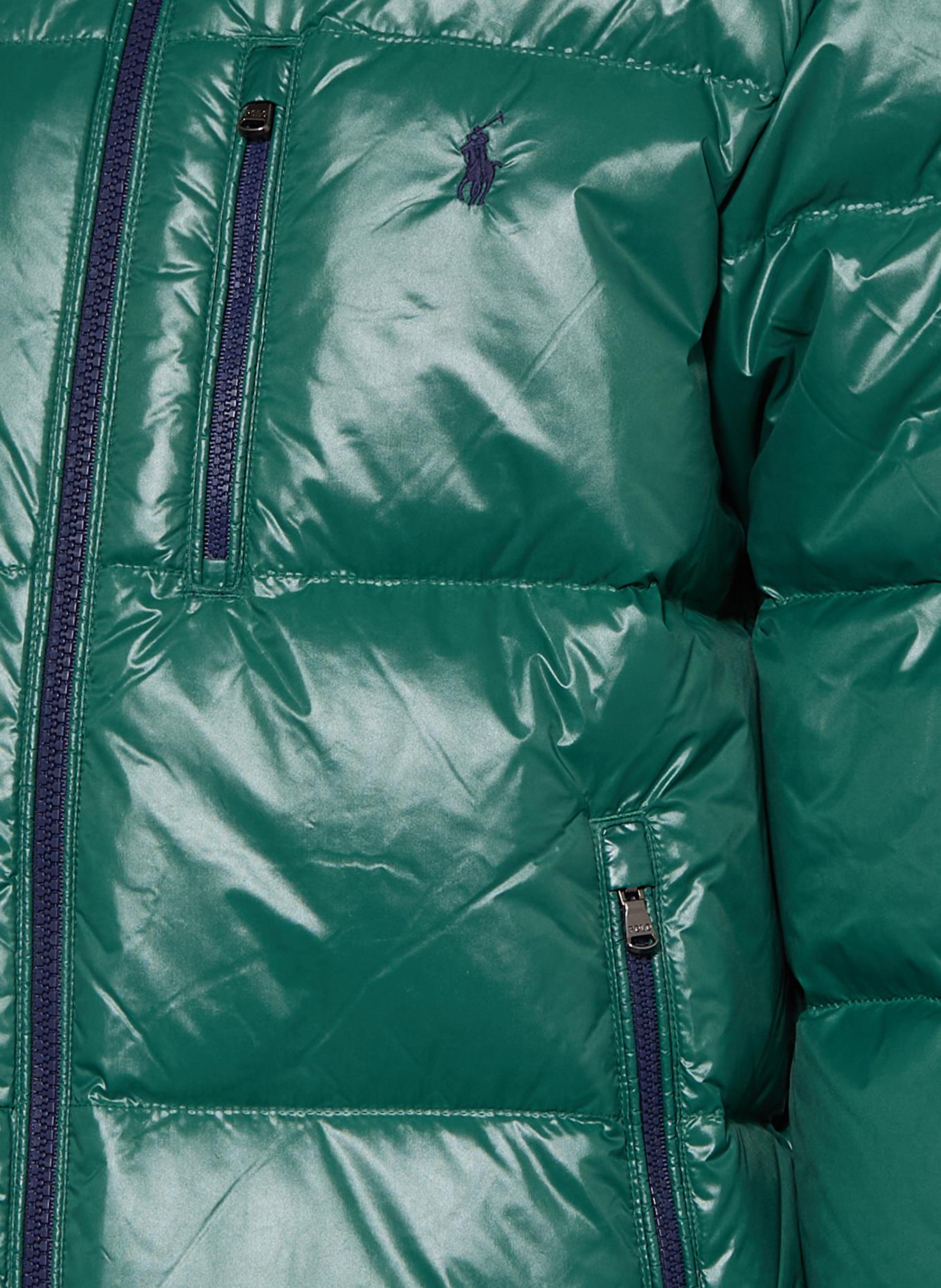 POLO RALPH LAUREN Daunenjacke: GRÜN / DUNKELBLAU