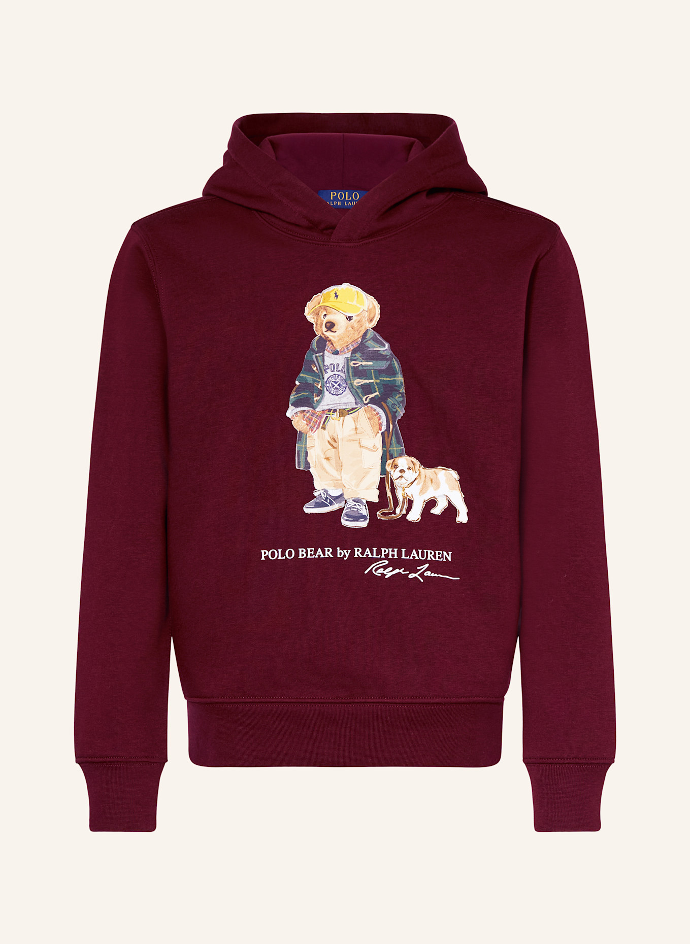 POLO RALPH LAUREN Mikina s kapucí: TMAVĚ ČERVENÁ