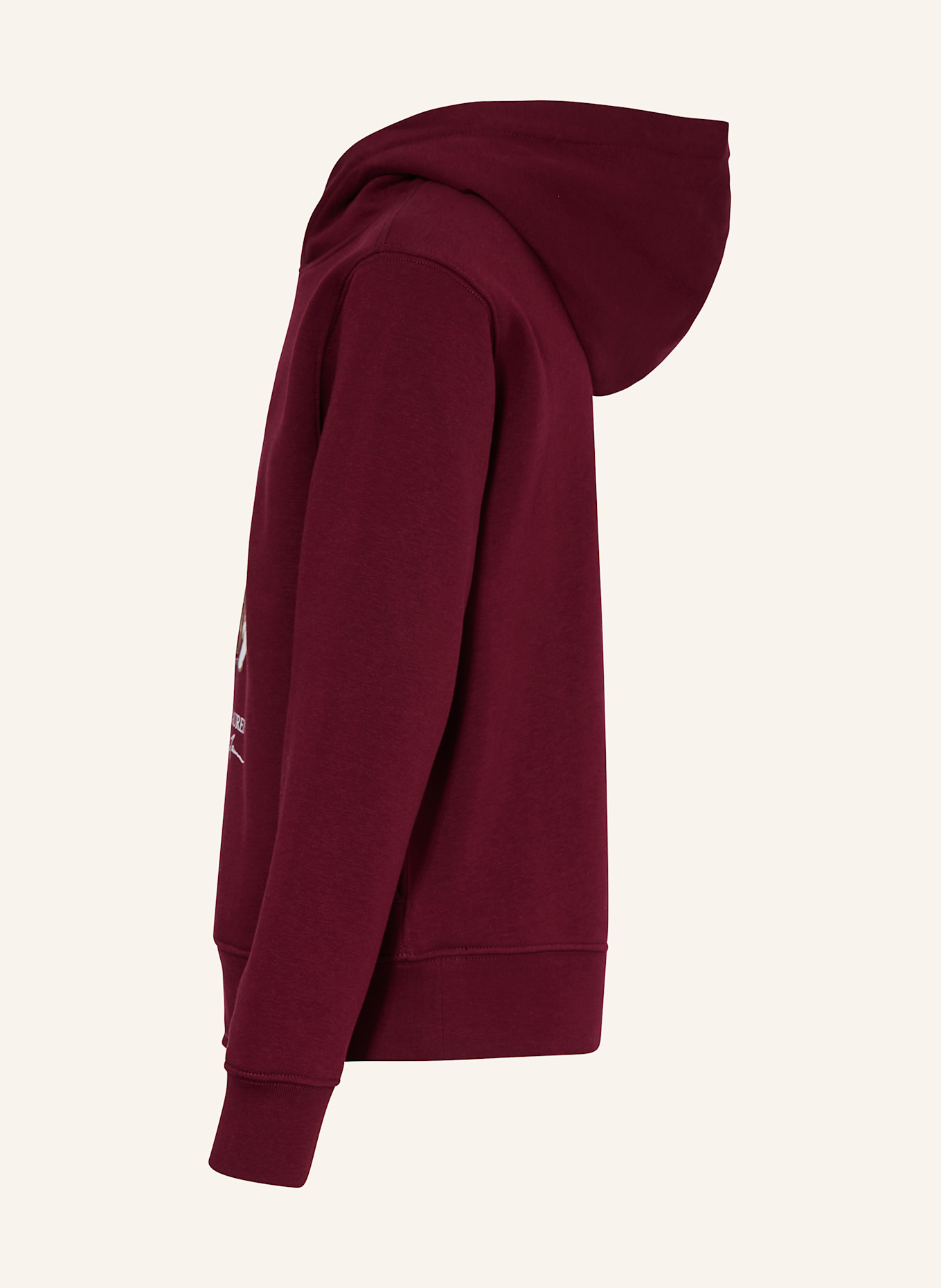 POLO RALPH LAUREN Mikina s kapucí: TMAVĚ ČERVENÁ