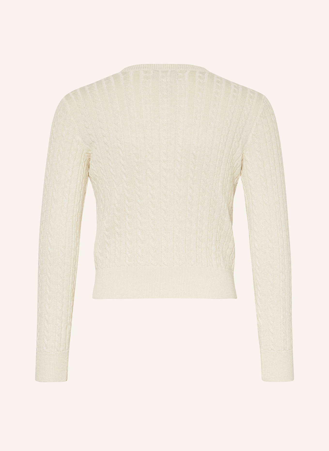 POLO RALPH LAUREN Cardigan avec fil pailleté: ÉCRU/ OR