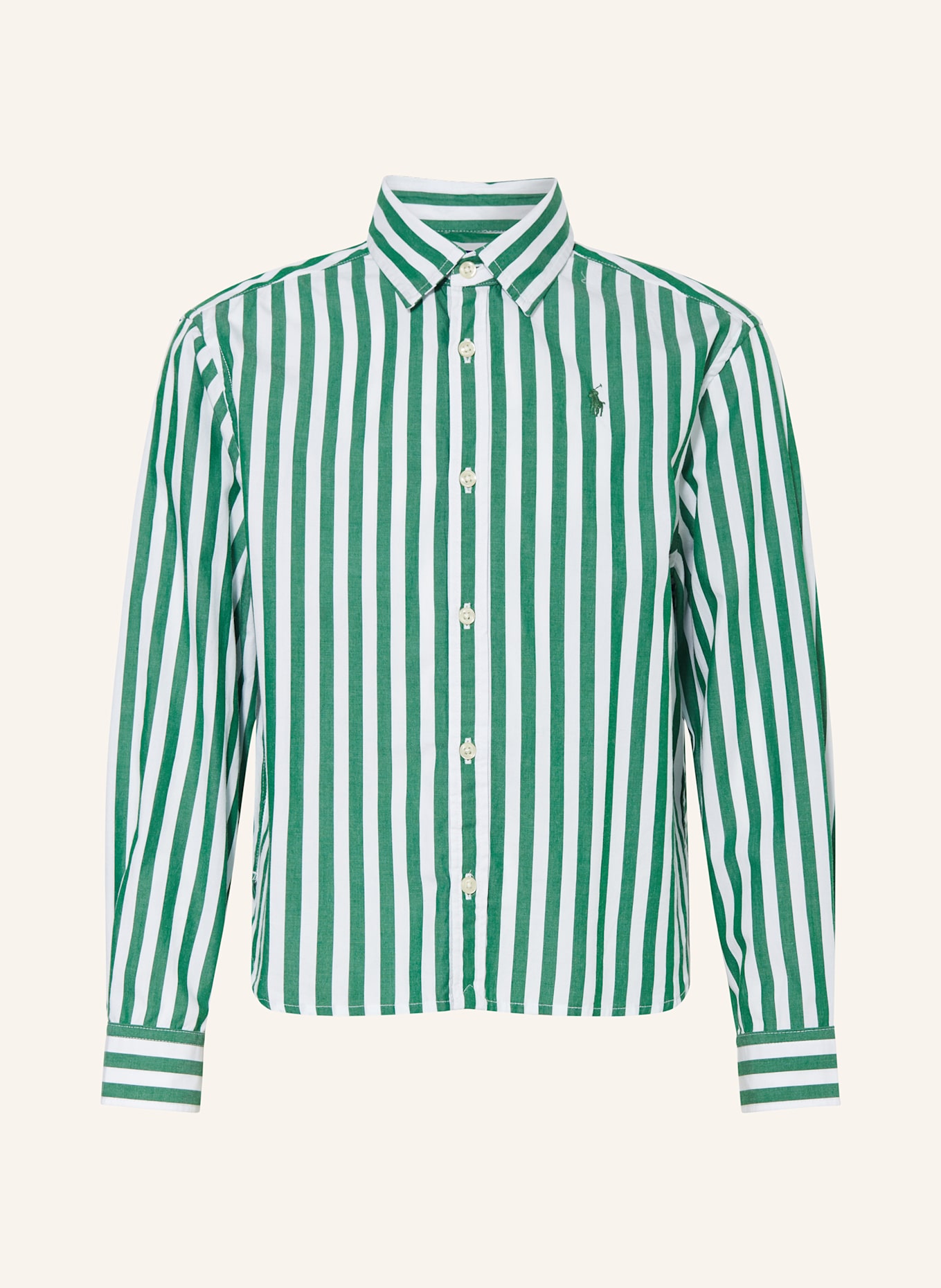 POLO RALPH LAUREN Bluse: GRÜN / WEISS