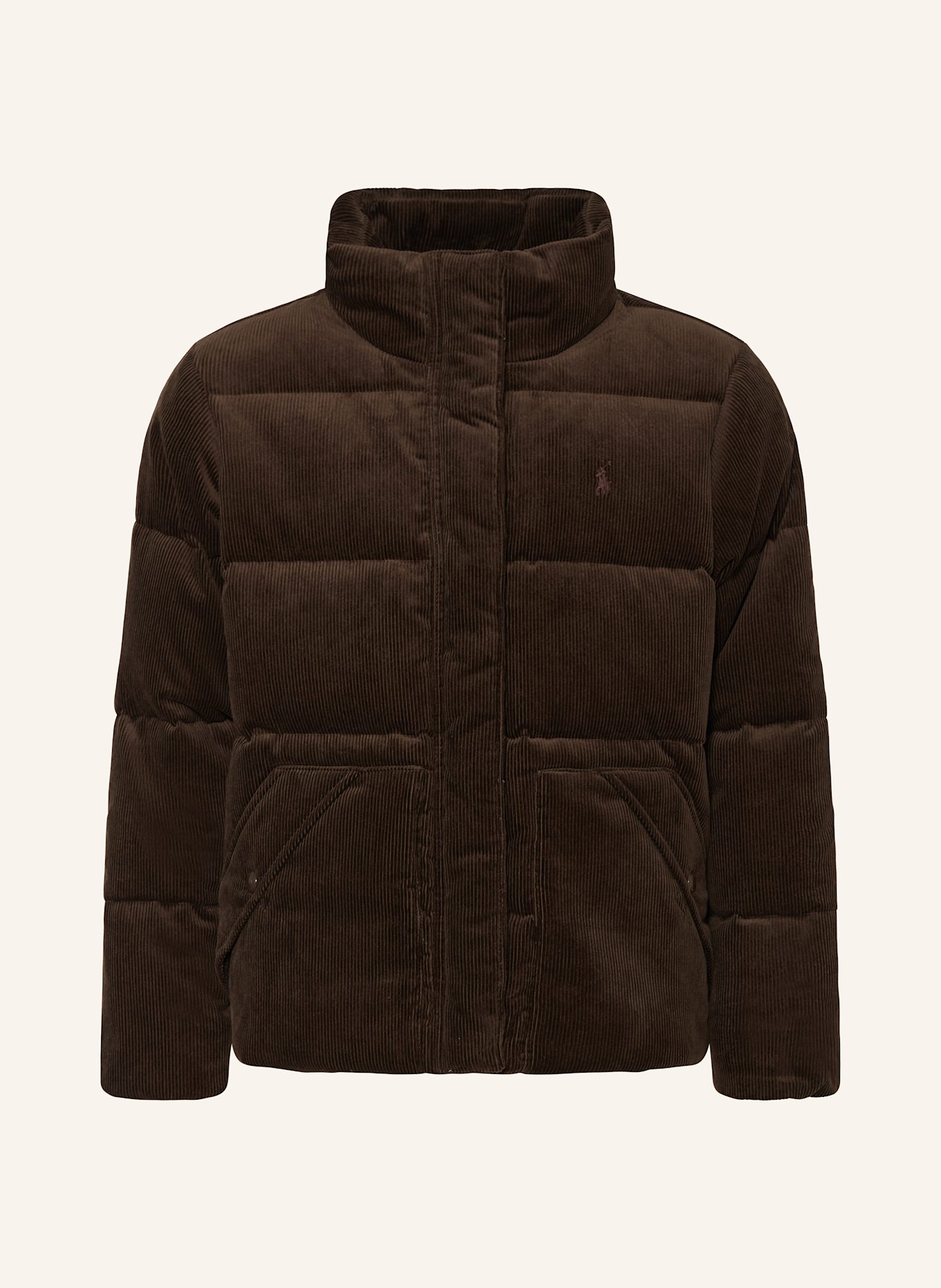 POLO RALPH LAUREN Daunenjacke aus Cord: DUNKELBRAUN