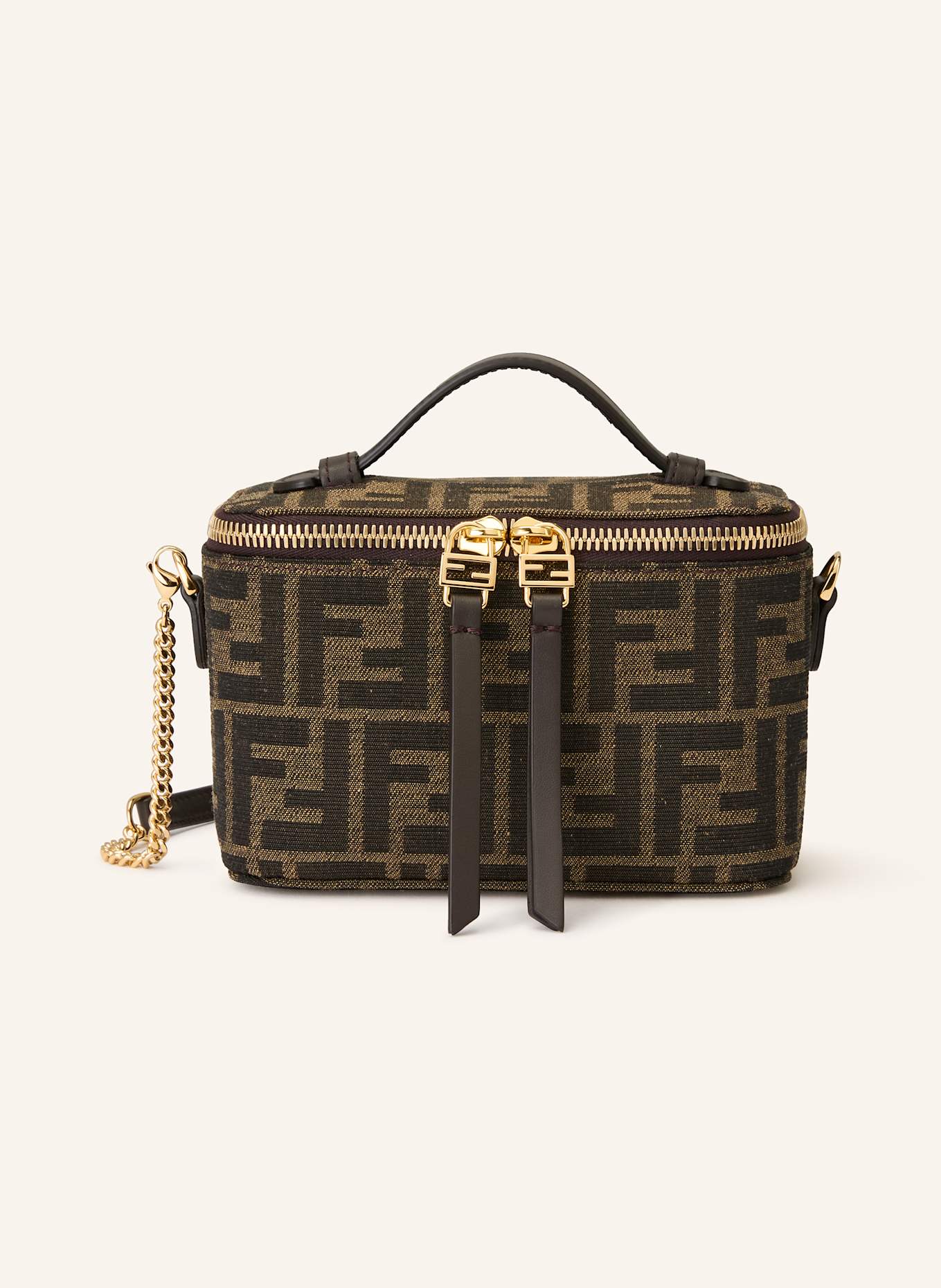FENDI Jacquard-Gürteltasche VANITY: BRAUN / DUNKELBRAUN