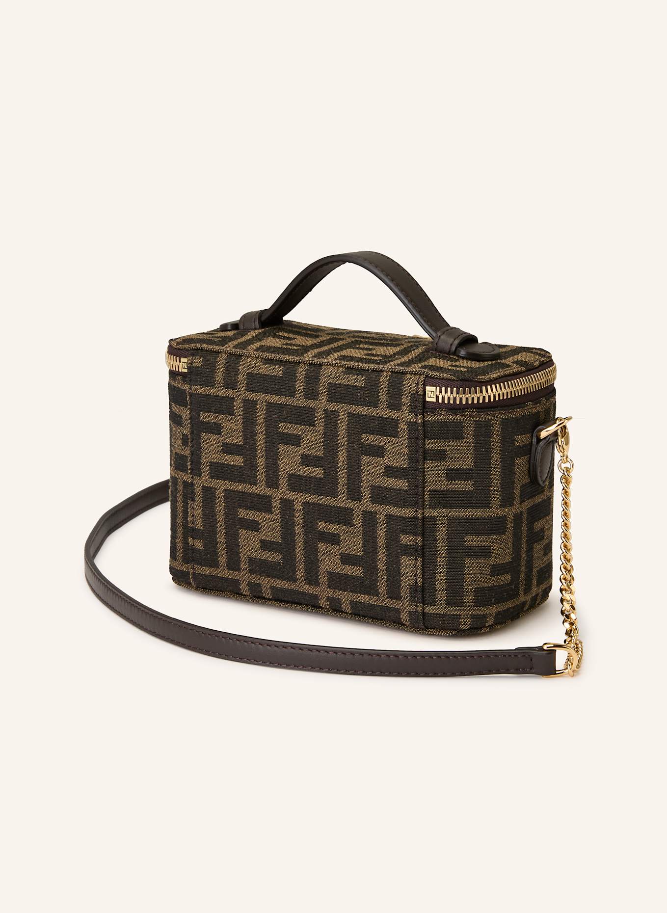 FENDI Jacquard-Gürteltasche VANITY: BRAUN / DUNKELBRAUN