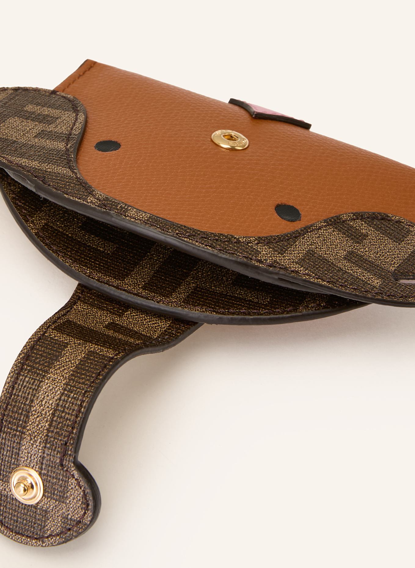 FENDI Card case BEST FRIENDS FOREVER: BROWN / DARK BROWN / CREAM