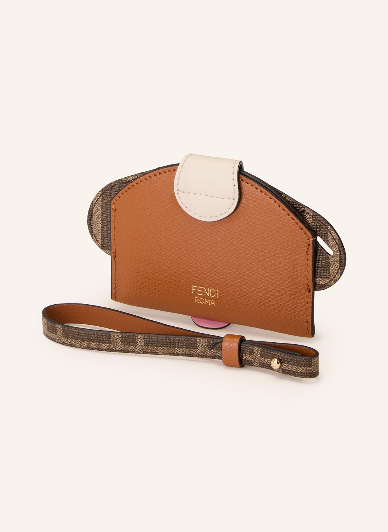 FENDI Card case BEST FRIENDS FOREVER: BROWN / DARK BROWN / CREAM