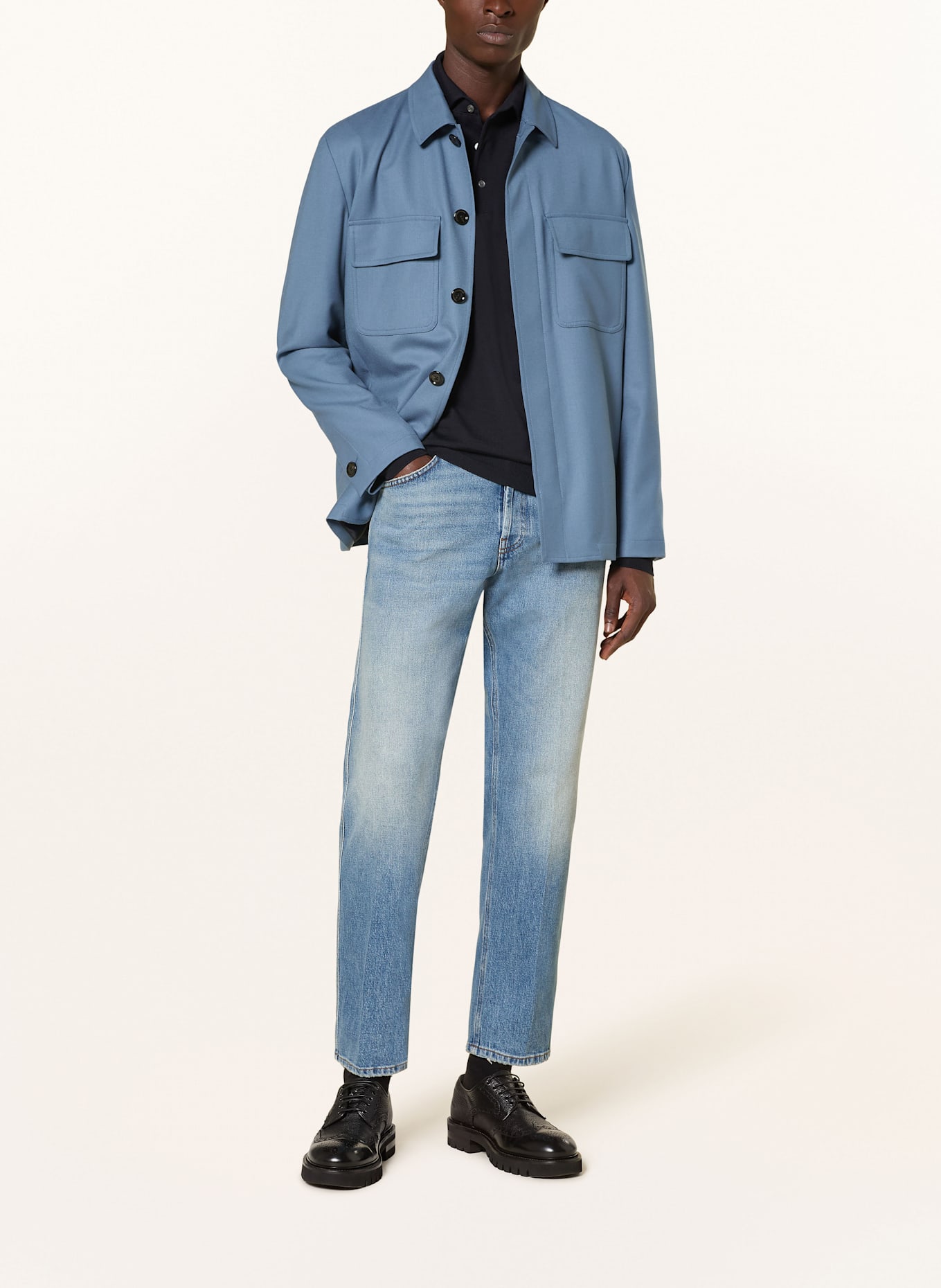 LARDINI Jeans Tapered Fit: 800 DENIMBLUE