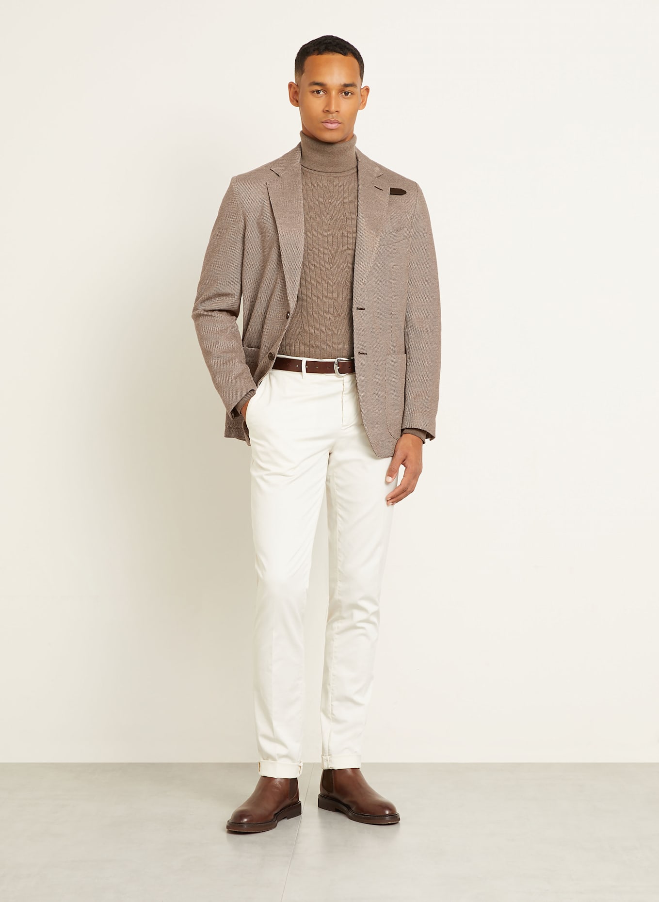 Brioni Sakko Extra Slim Fit mit Seide: 1910 PEARL/BLACK