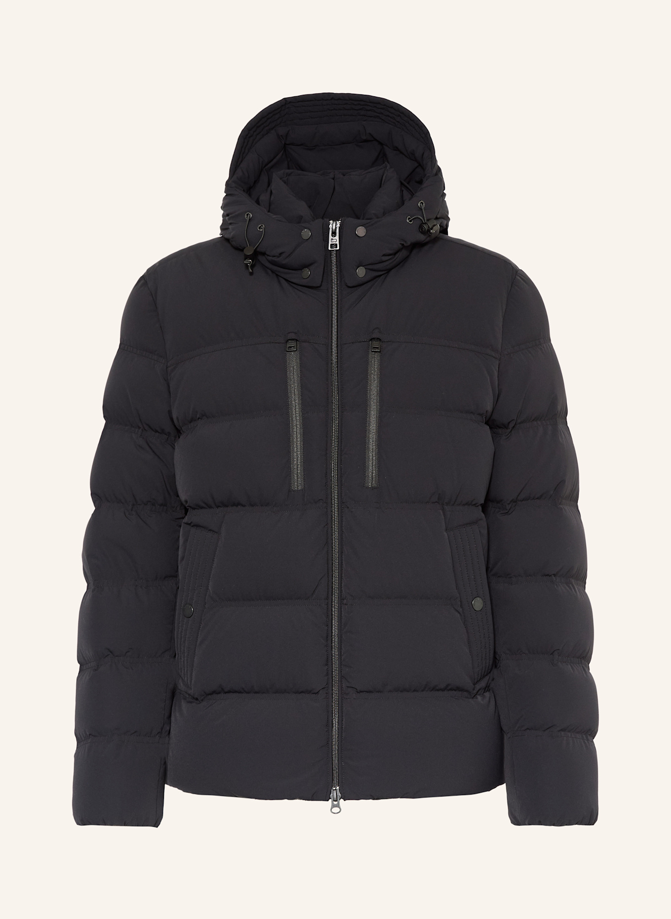 WOOLRICH Daunenjacke mit abnehmbarer Kapuze: SCHWARZ